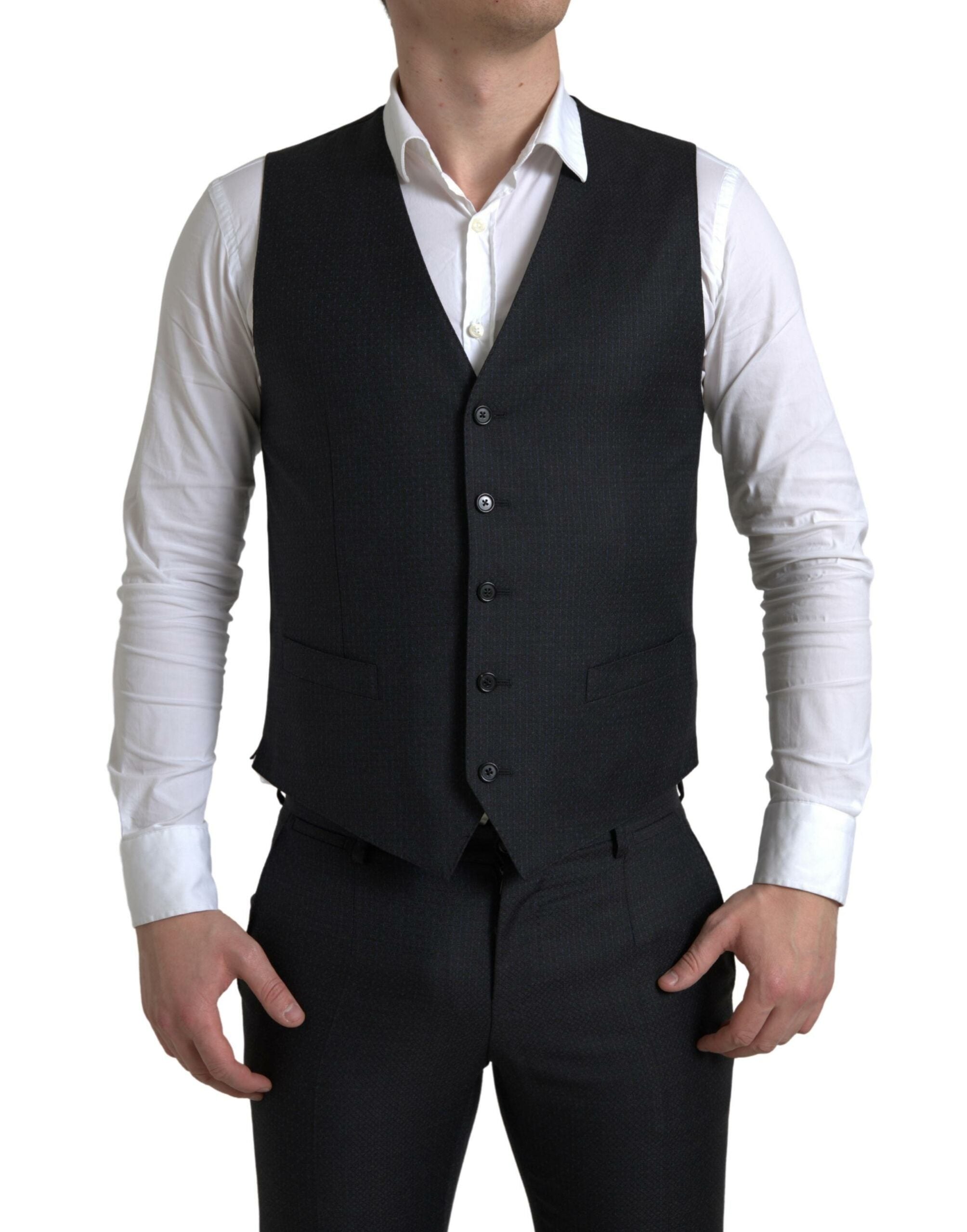 Dolce & Gabbana Svart 3-delad enkelknäppt MARTINI-kostym