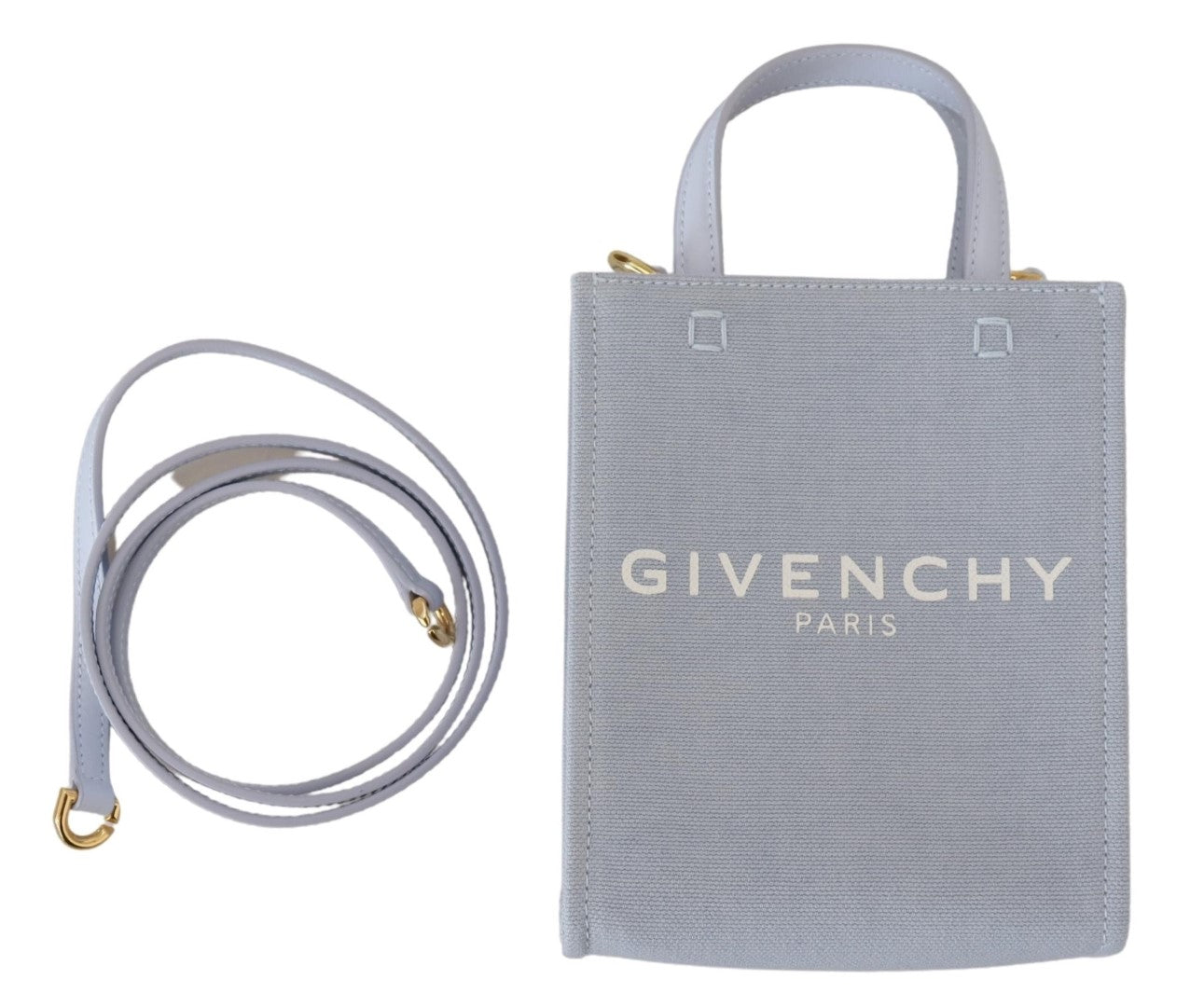 Givenchy Blå Belagd Canvas Vertikal Moln Mini Axelväska
