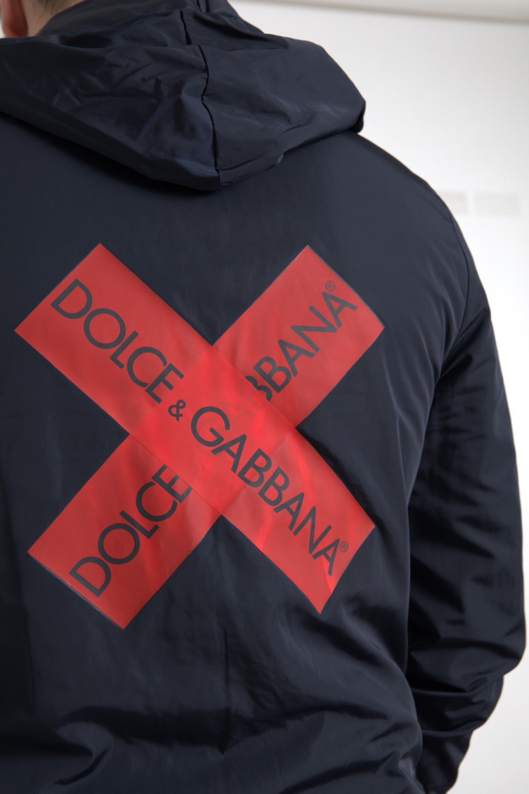 Dolce & Gabbana Blå Hoodie Logo Polyester Hel Dragkedja