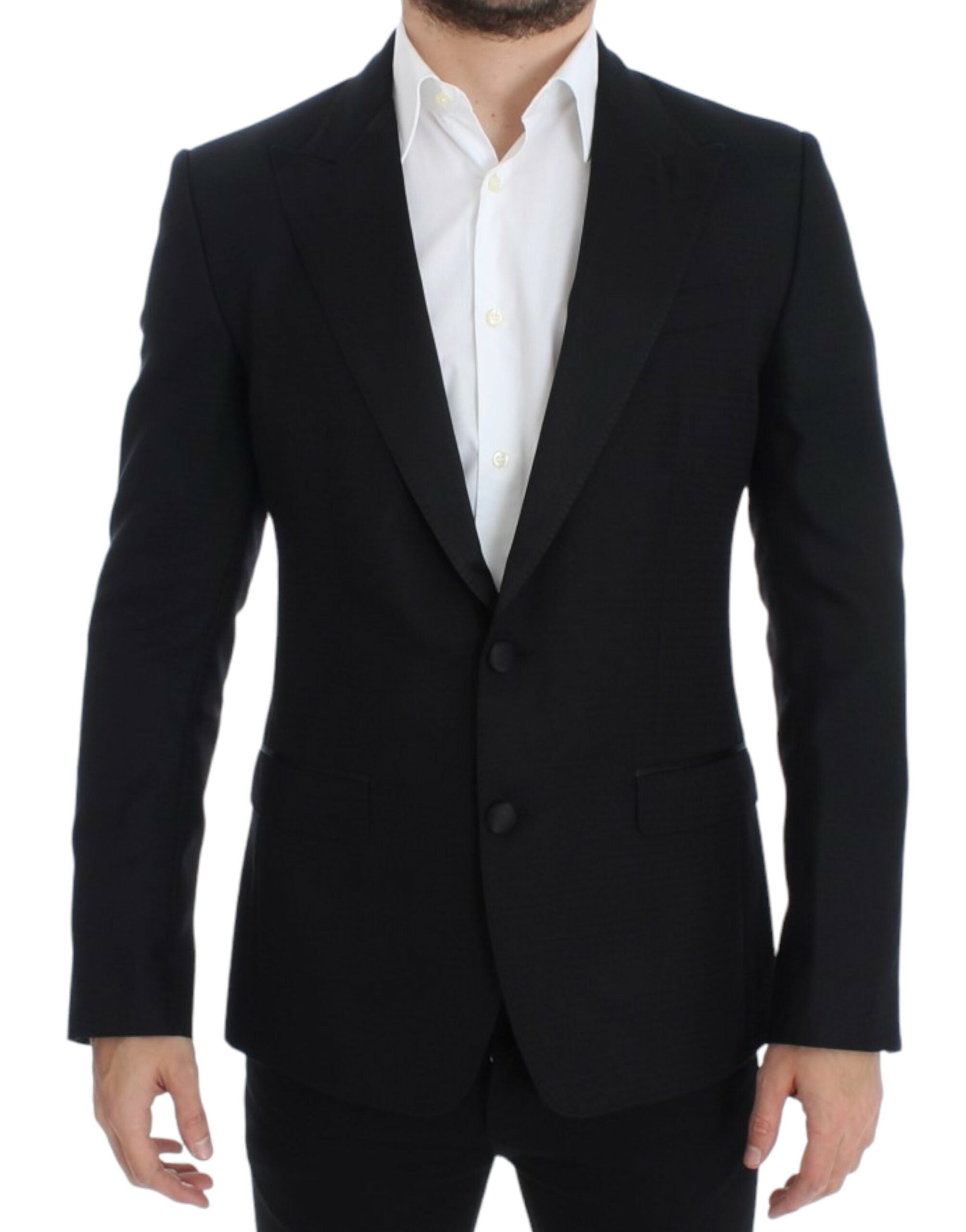 Dolce & Gabbana Svart ull-siden SICILIA kavaj
