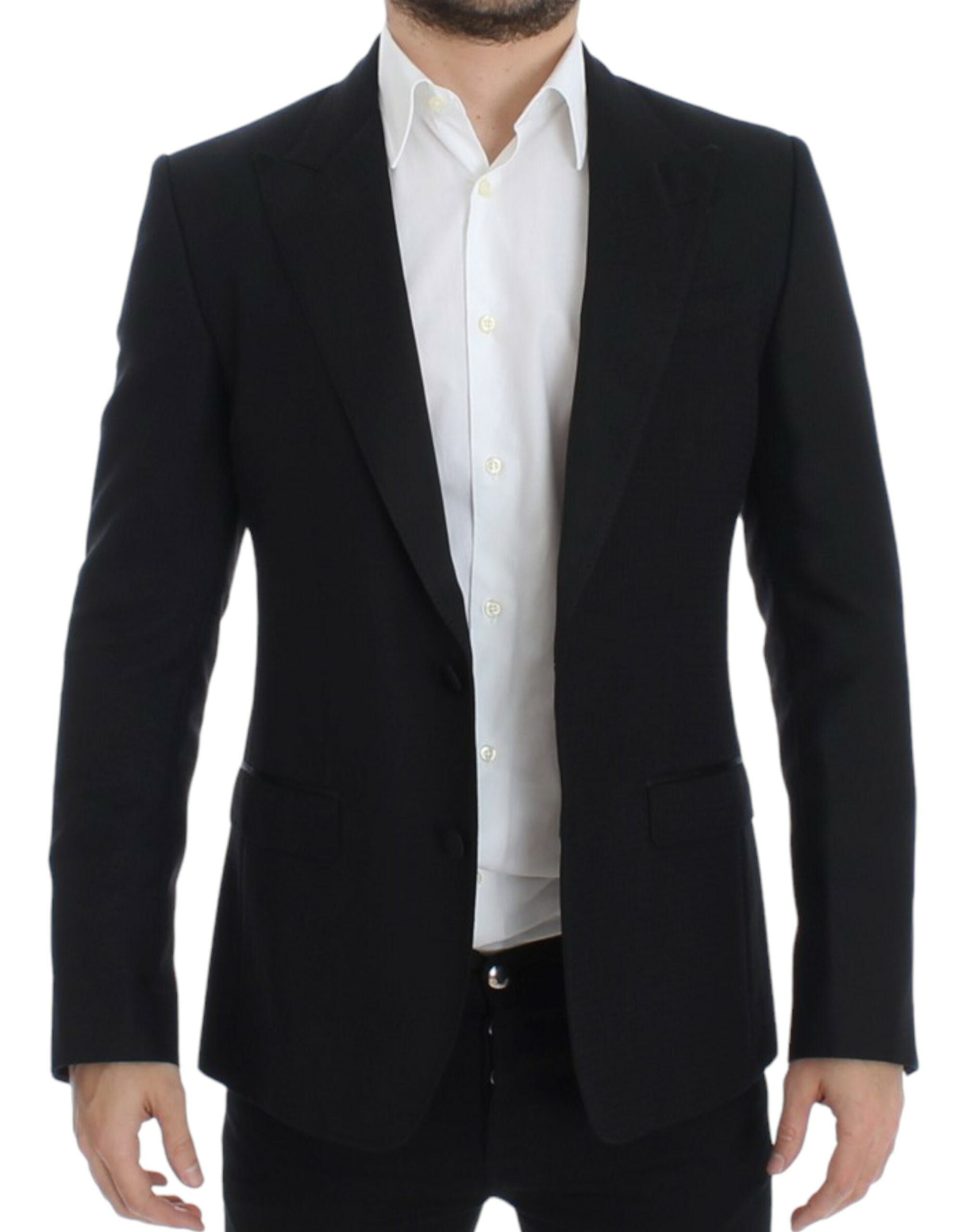Dolce & Gabbana Svart ull-siden SICILIA kavaj