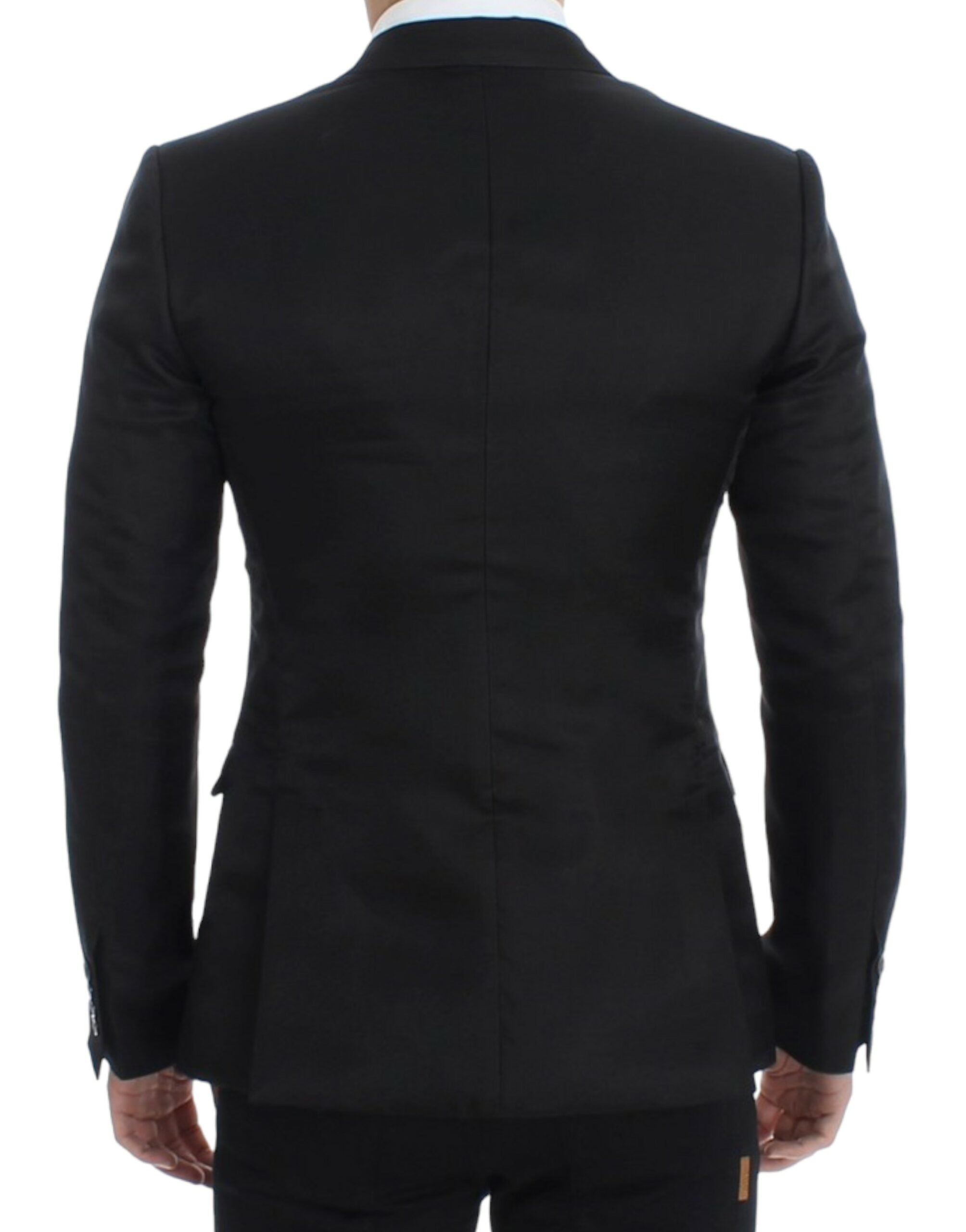 Dolce & Gabbana Svart sidenkavaj med smal passform