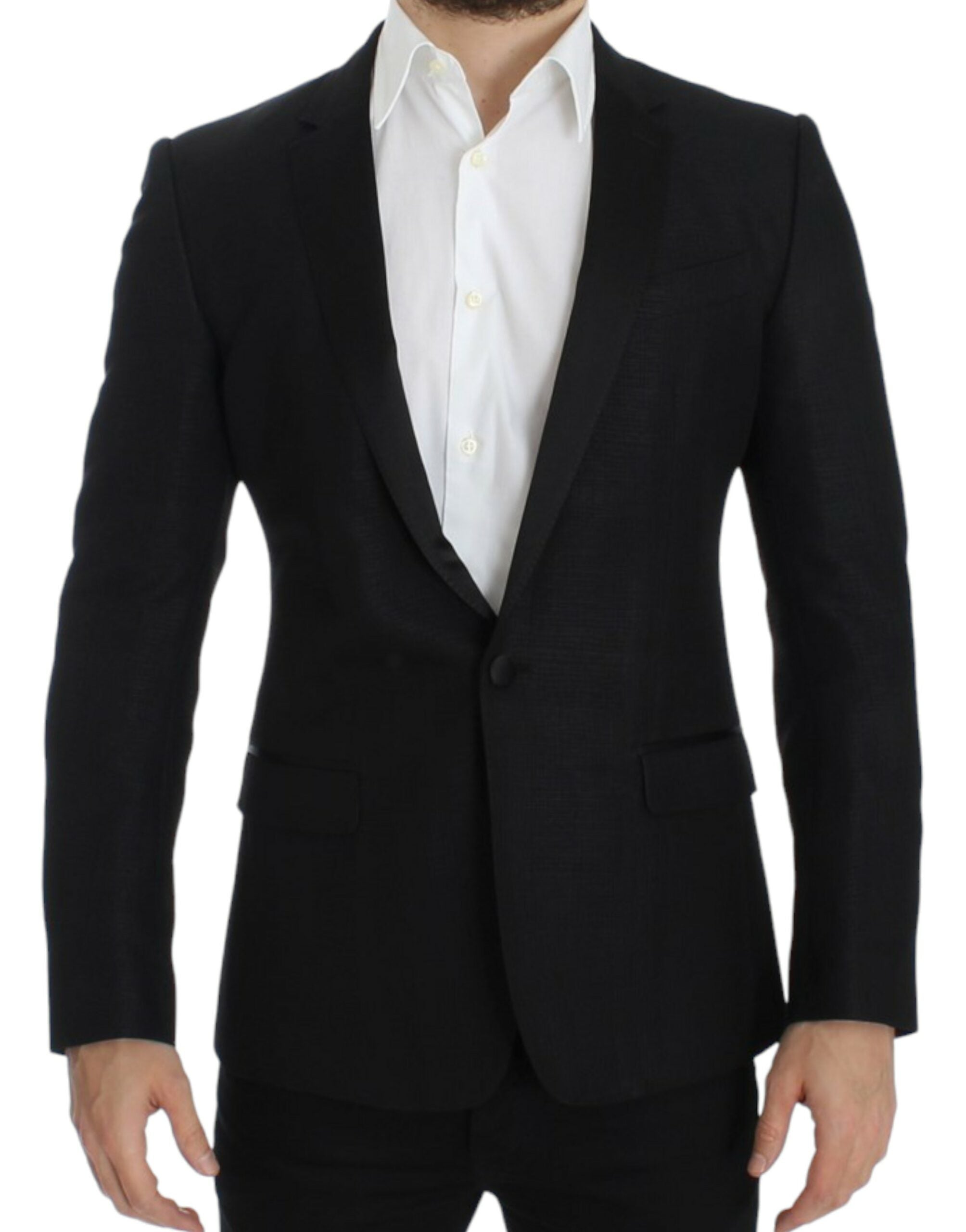 Dolce & Gabbana Svart ull MARTINI smal kavaj