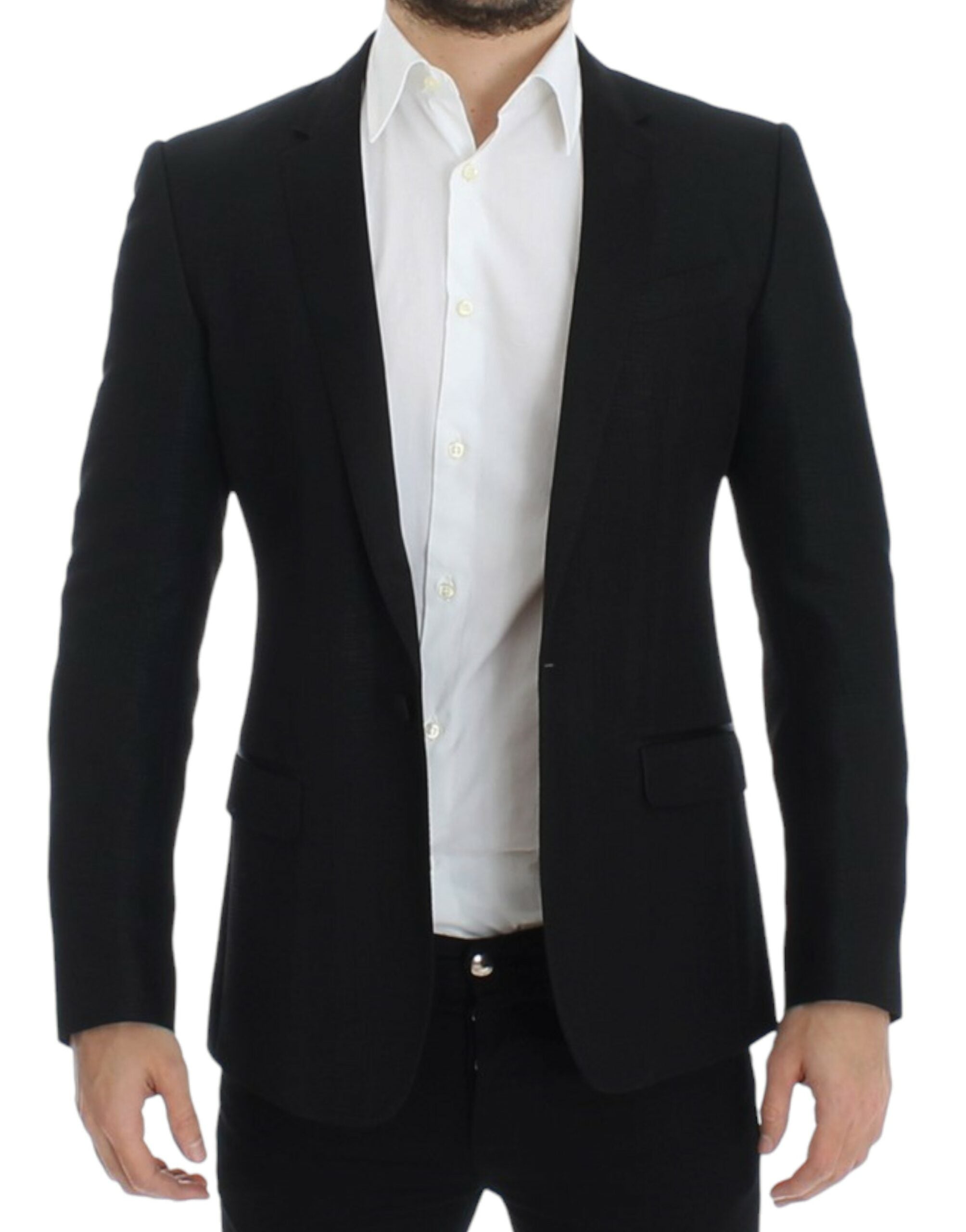 Dolce & Gabbana Svart ull MARTINI smal kavaj