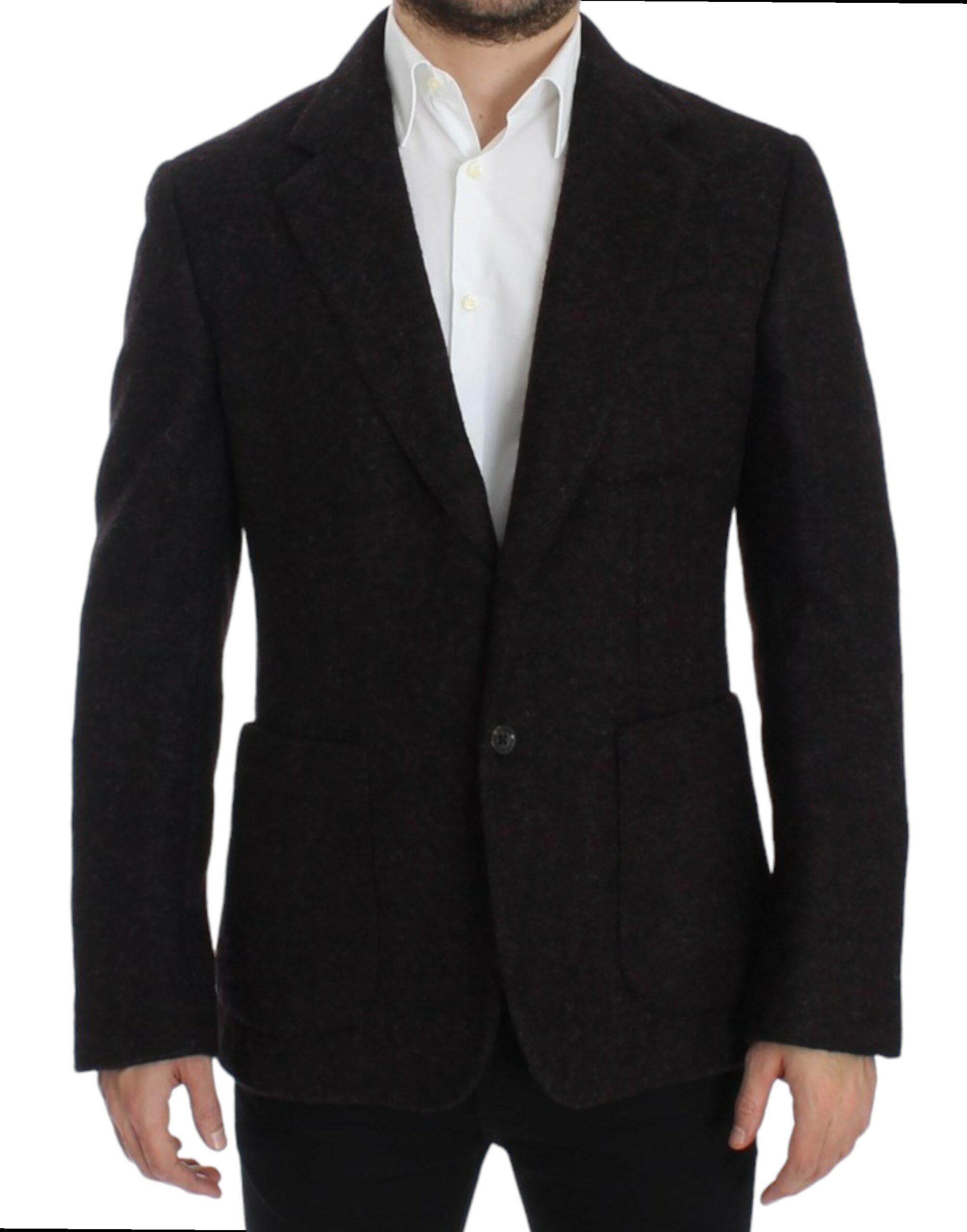 Dolce & Gabbana Bordeaux alpaga blazer med två knappar