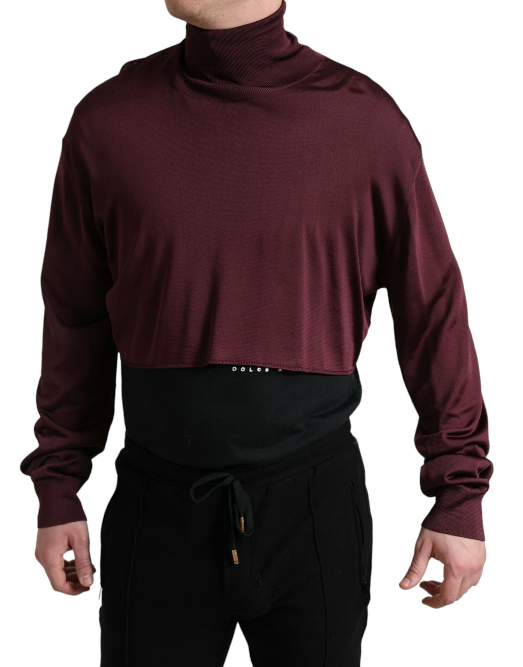 Dolce & Gabbana Rödbrun Viskos Polotröja