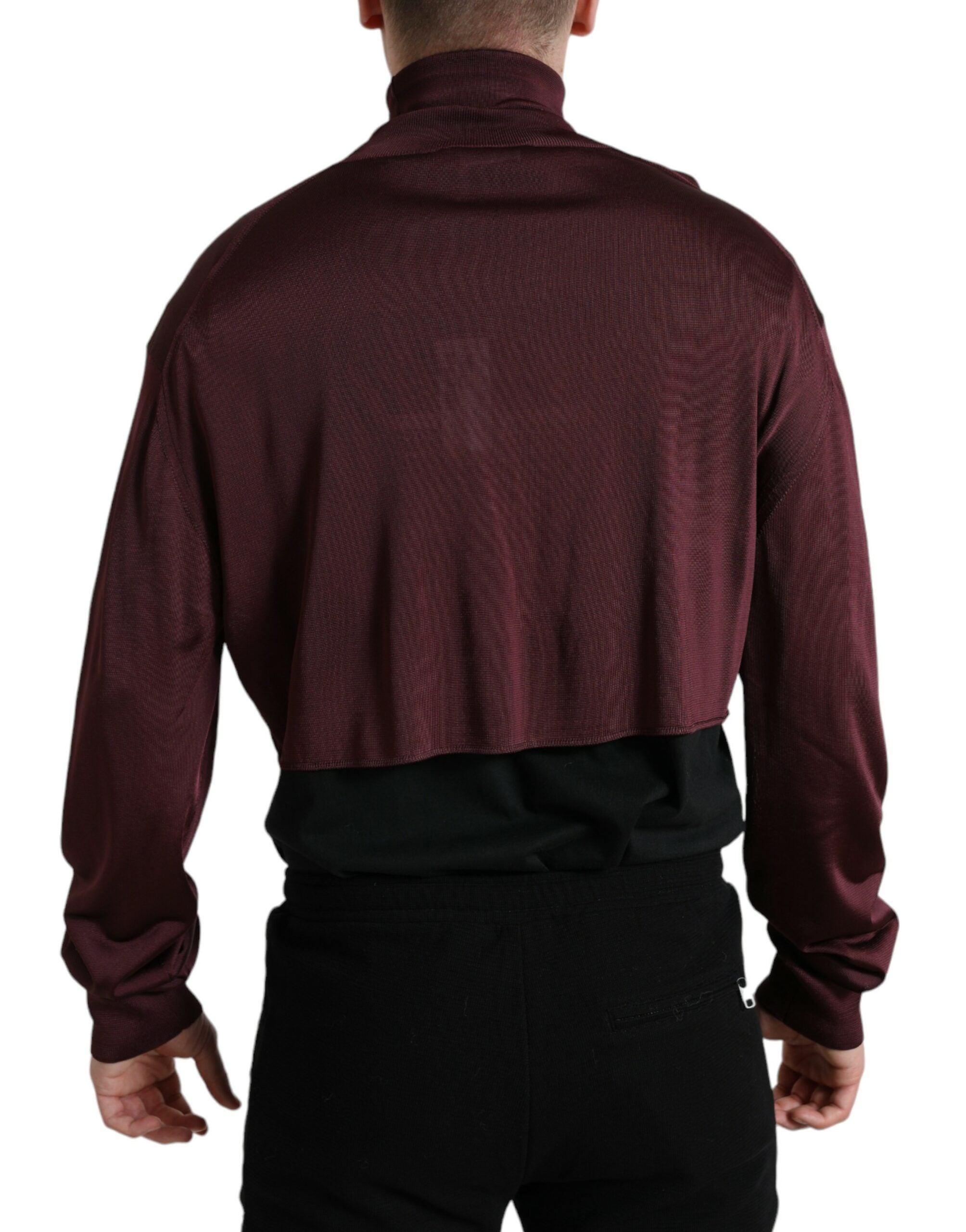 Dolce & Gabbana Rödbrun Viskos Polotröja