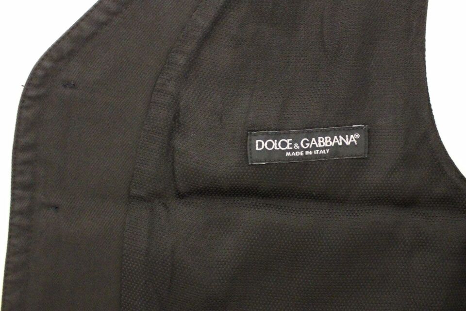 Dolce & Gabbana svart klänningsväst i bomullsblandning