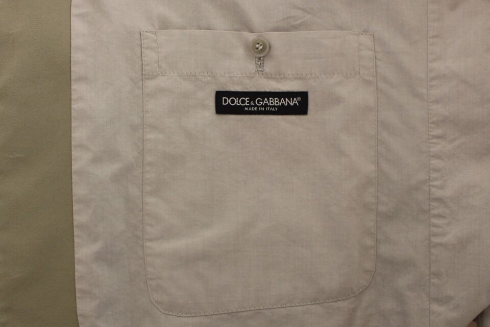 Dolce & Gabbana Beige Bomulls-Sidenblandad Klänning Västkavaj