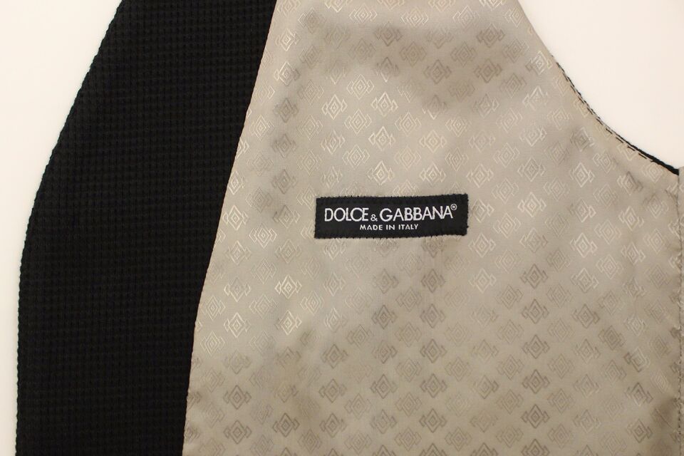 Dolce & Gabbana Svart Bomullsklänning Väst Kavaj Kavaj