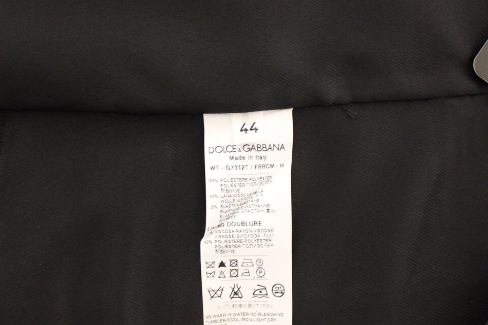 Dolce & Gabbana Grå Ull Stretchklänning Västkavaj