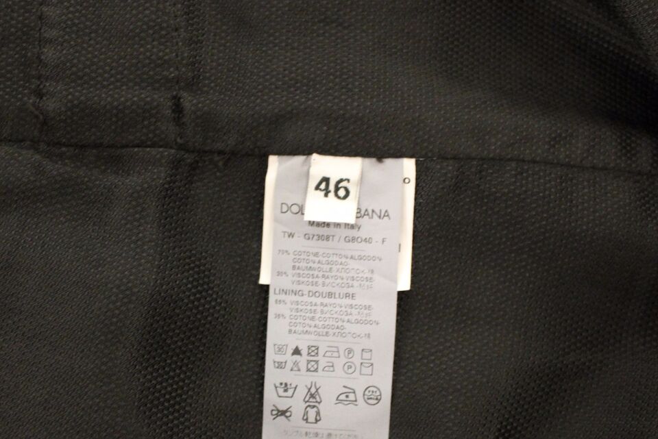 Dolce & Gabbana Svart Bomull Viskos Klänning Väst Kavaj