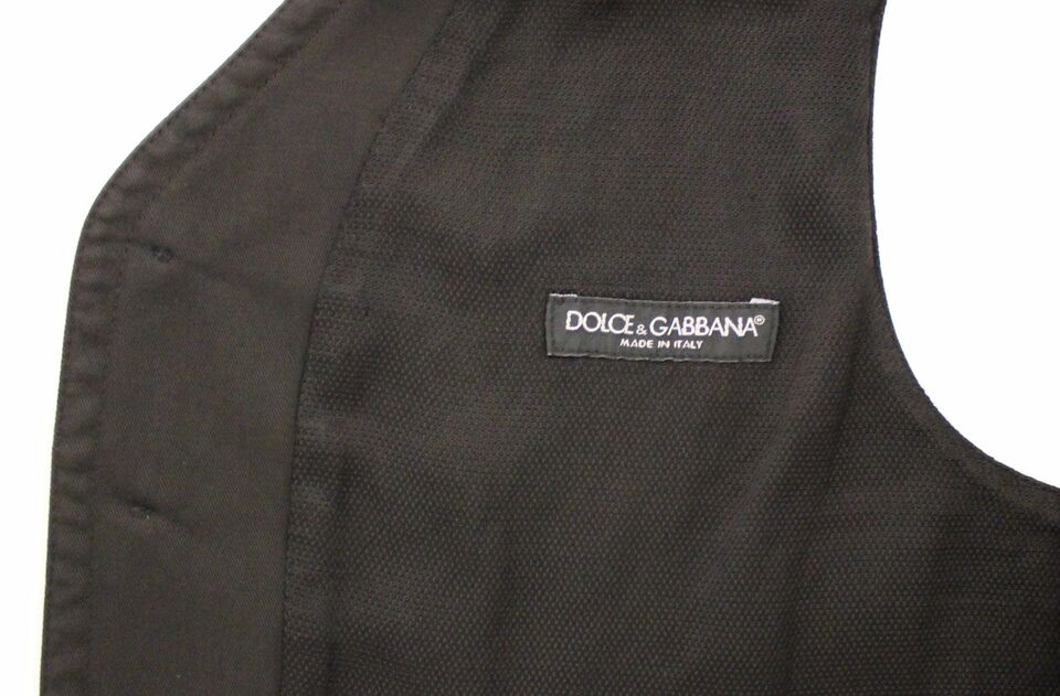 Dolce & Gabbana Svart Bomull Viskos Klänning Väst Kavaj