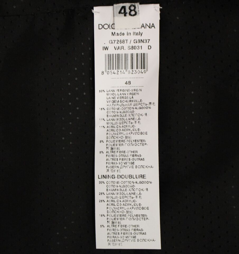 Dolce & Gabbana Grå Wool Blend Väst Gilet Weste