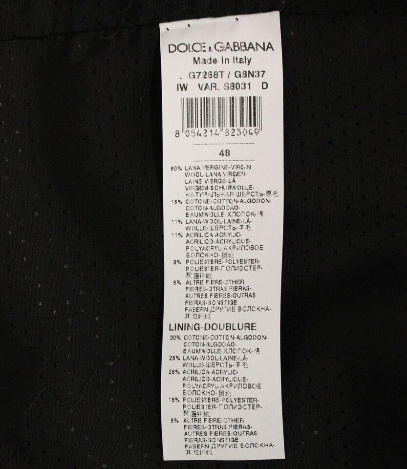 Dolce & Gabbana grå ullblandningslogoväst Gilet Weste