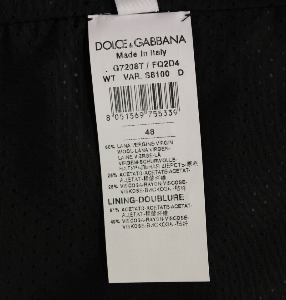 Dolce & Gabbana Grå Wool Blend Väst Gilet Weste