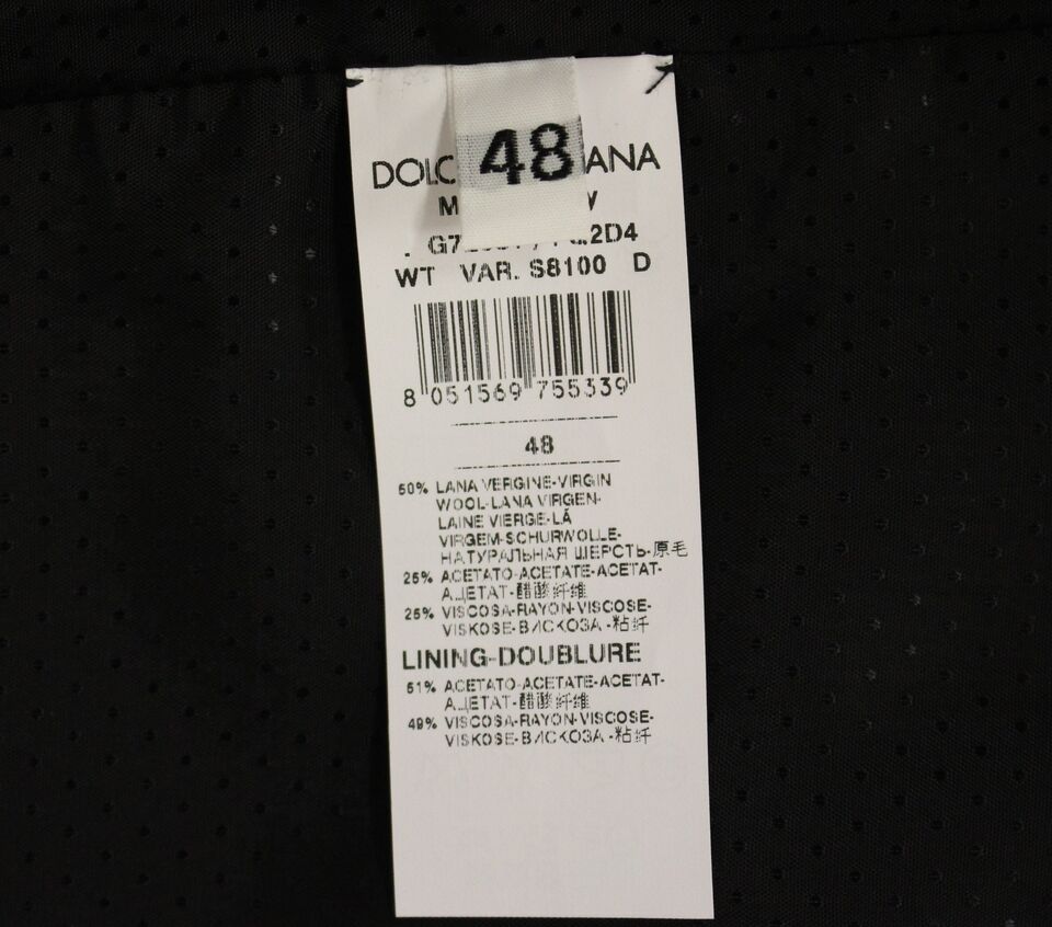 Dolce & Gabbana Grå Wool Blend Väst Gilet Weste