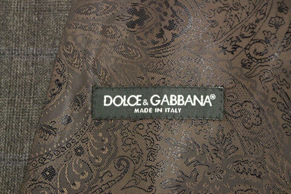 Dolce & Gabbana Brunrutig Enkelknäppt Väst i Ull