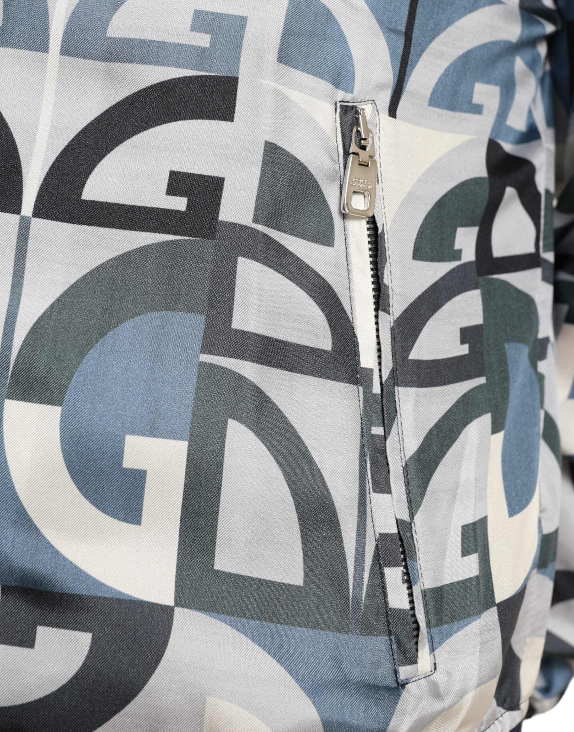 Dolce & Gabbana Multicolor Logo Print Bomber Blouson Jacka