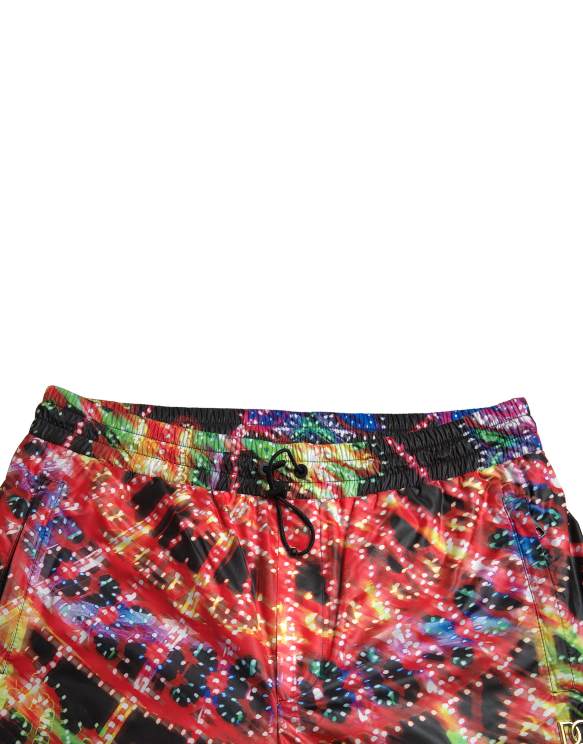 Dolce & Gabbana multicolor armaturtryck herr bermudashorts