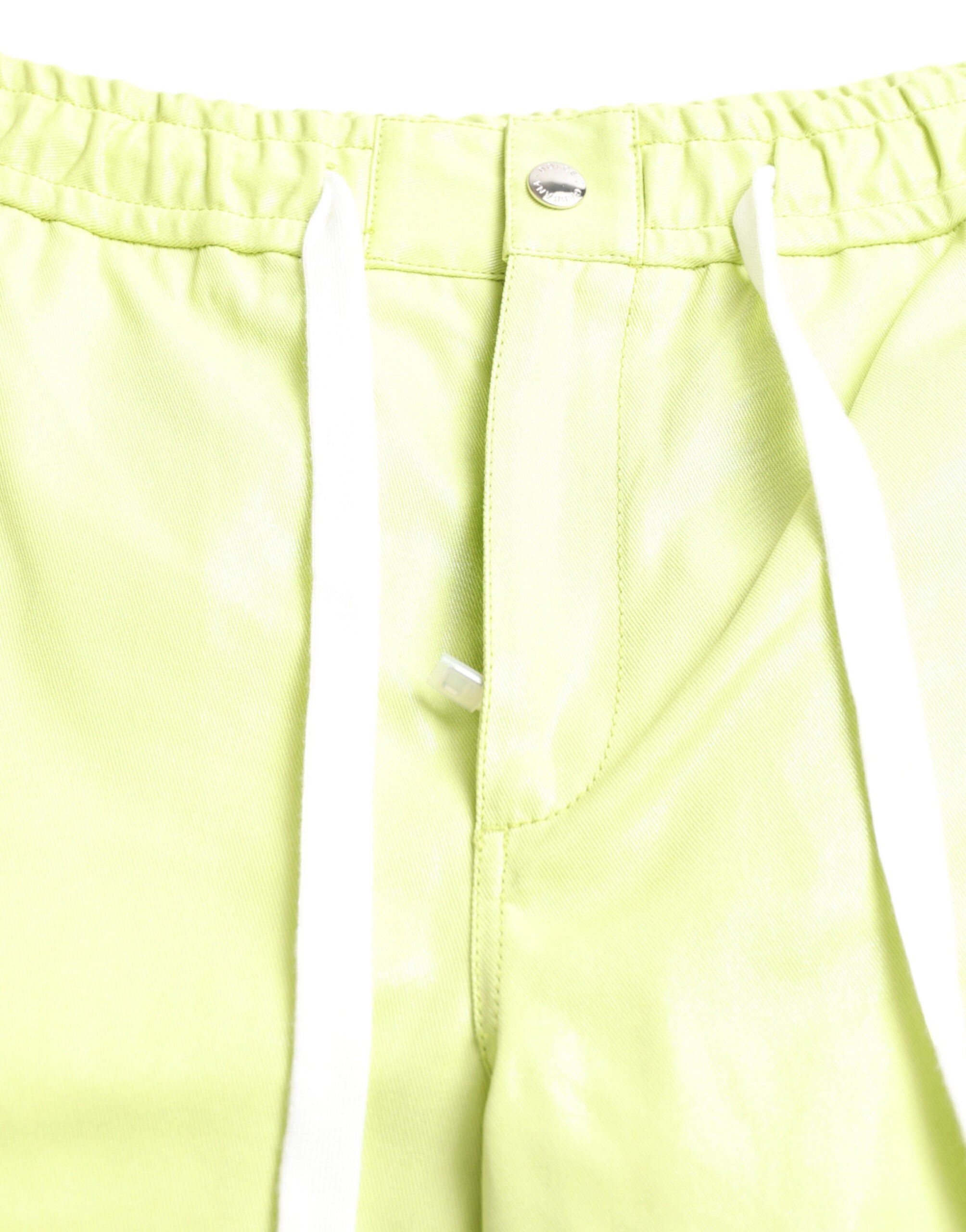 Dolce & Gabbana Ljusgröna Bomull Herr Cargo Bermudashorts