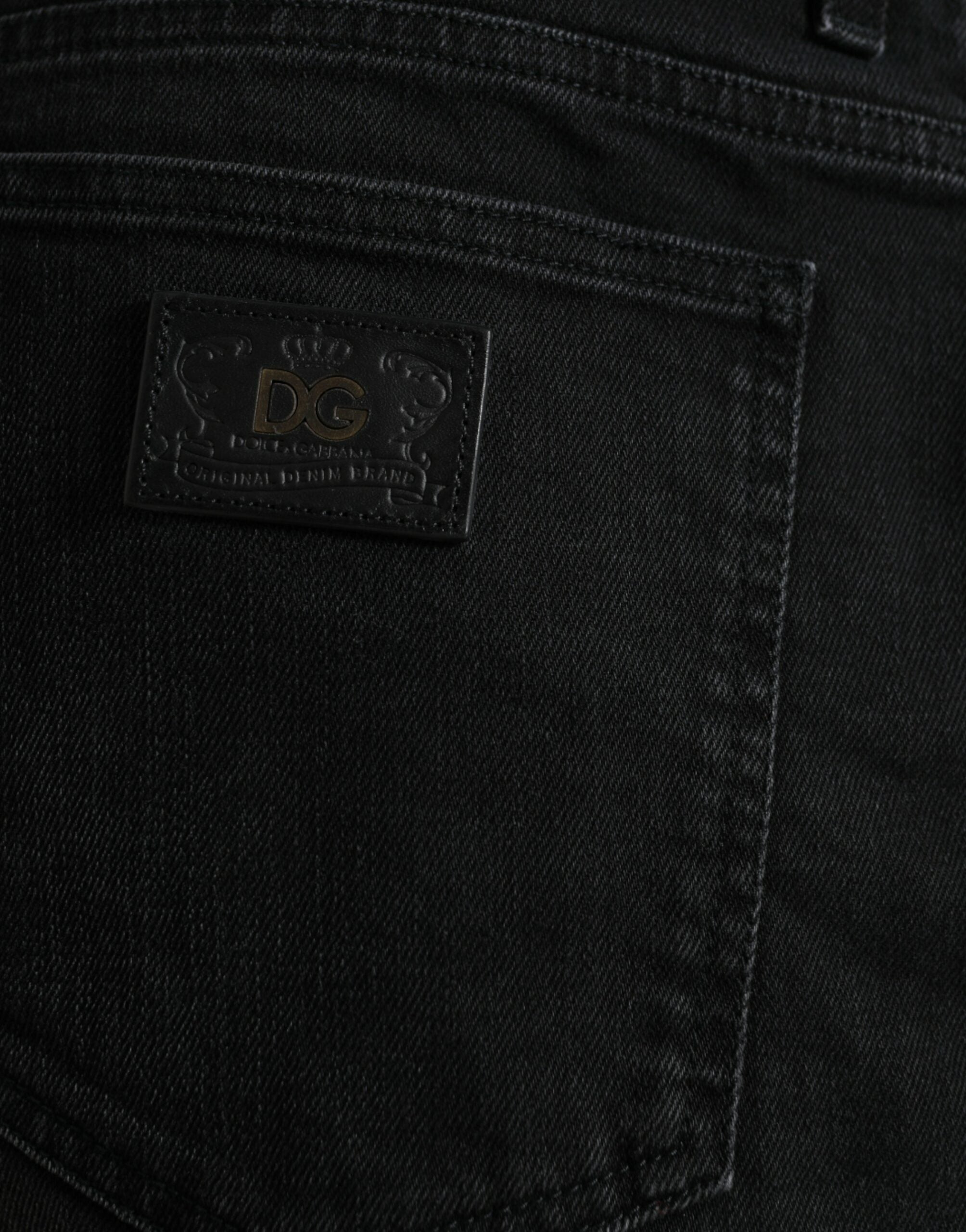 Dolce & Gabbana Svarta Bermudashorts i Stretchig Bomull