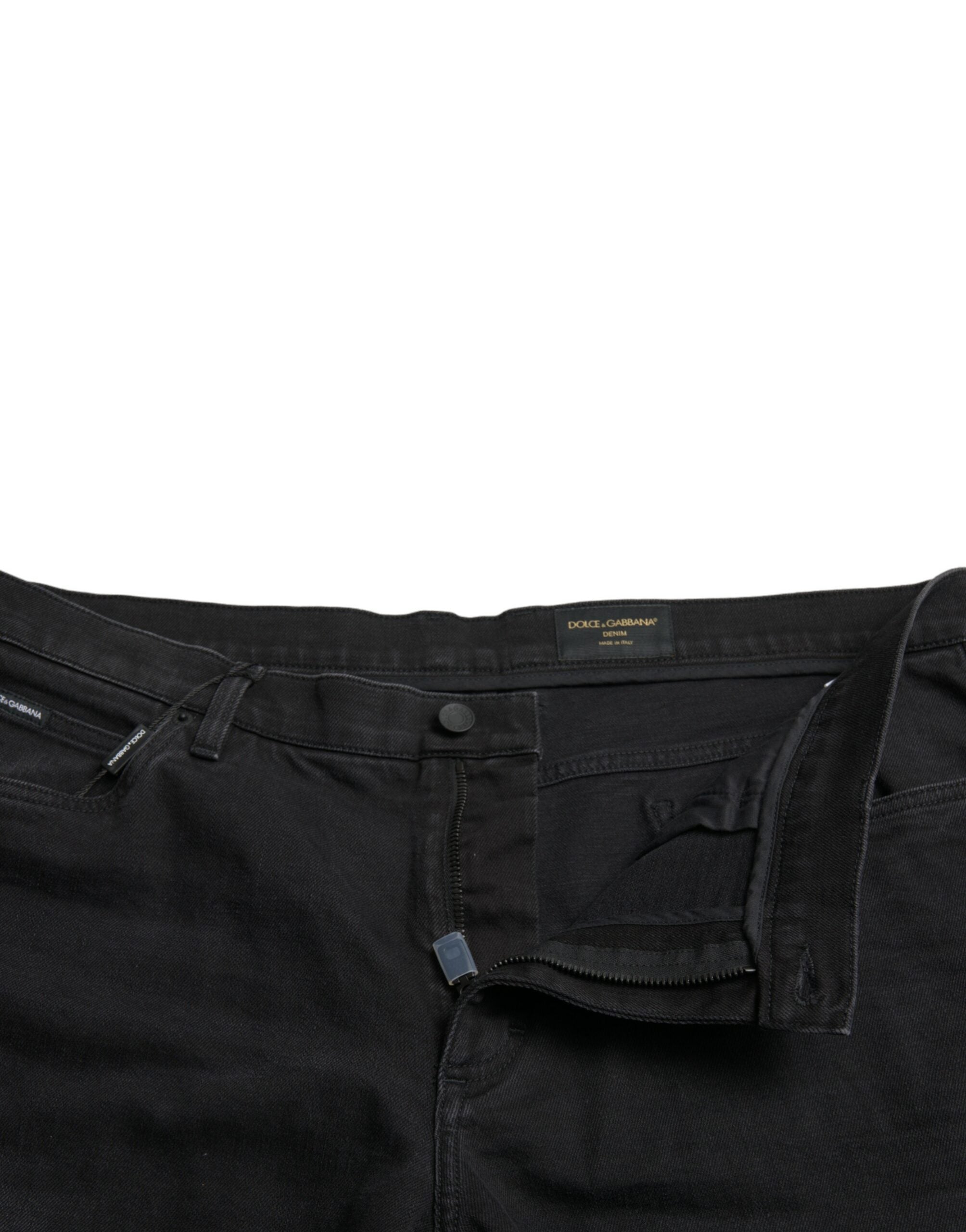 Dolce & Gabbana Svarta Bermudashorts i Stretchig Bomull