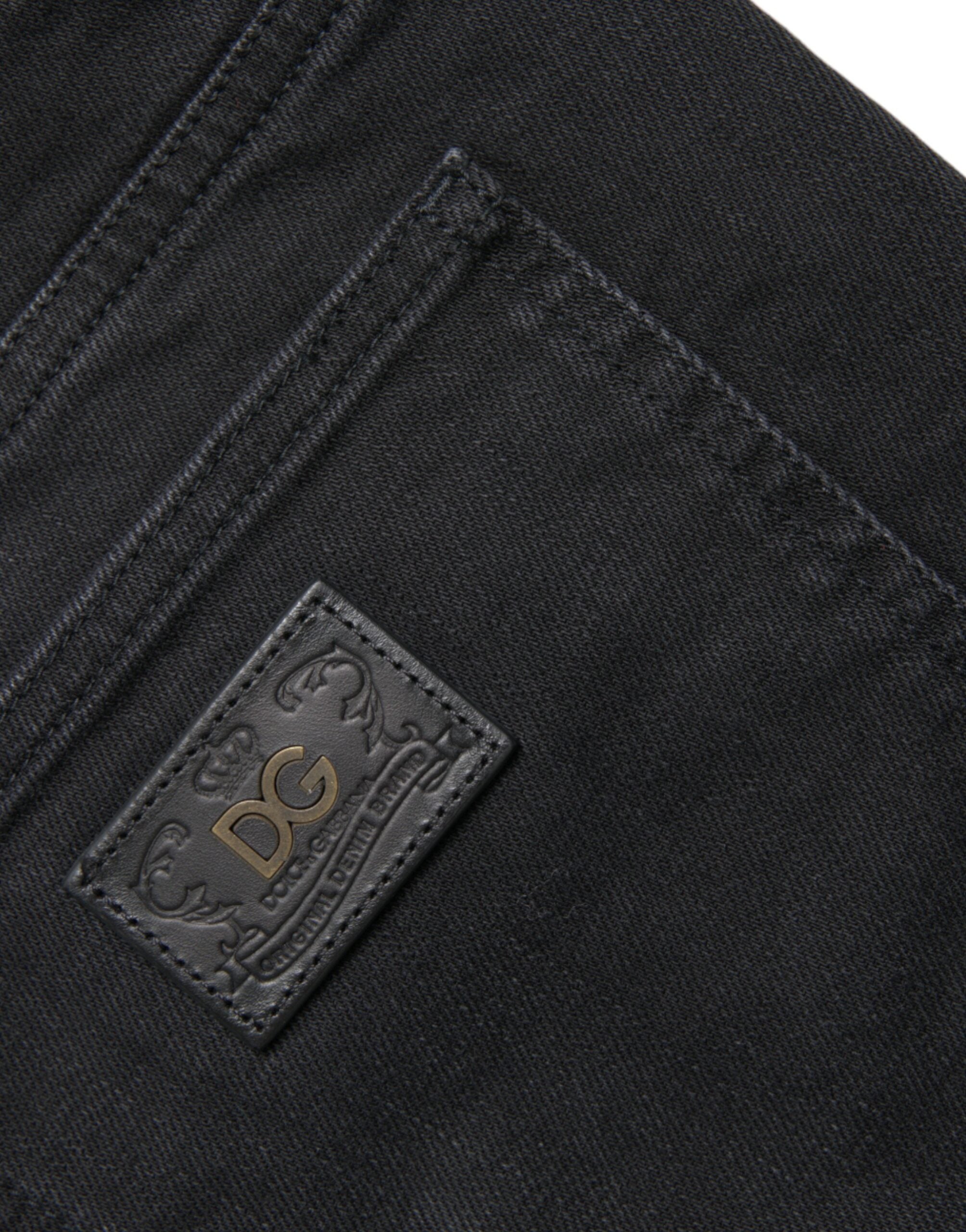 Dolce & Gabbana Svarta Bermudashorts i Stretchig Bomull