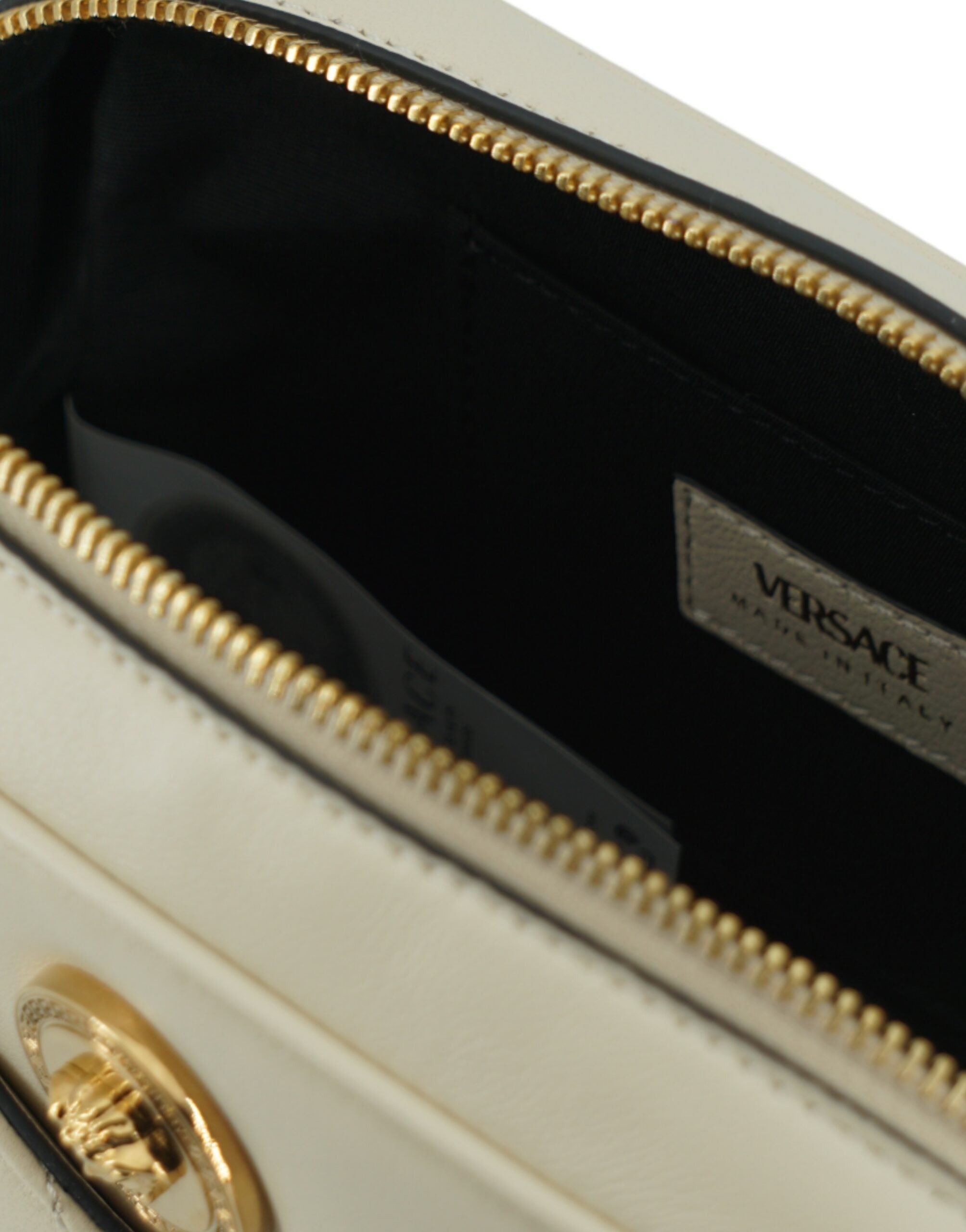 Versace Elegant Vit Kameraväska i Lammskinn