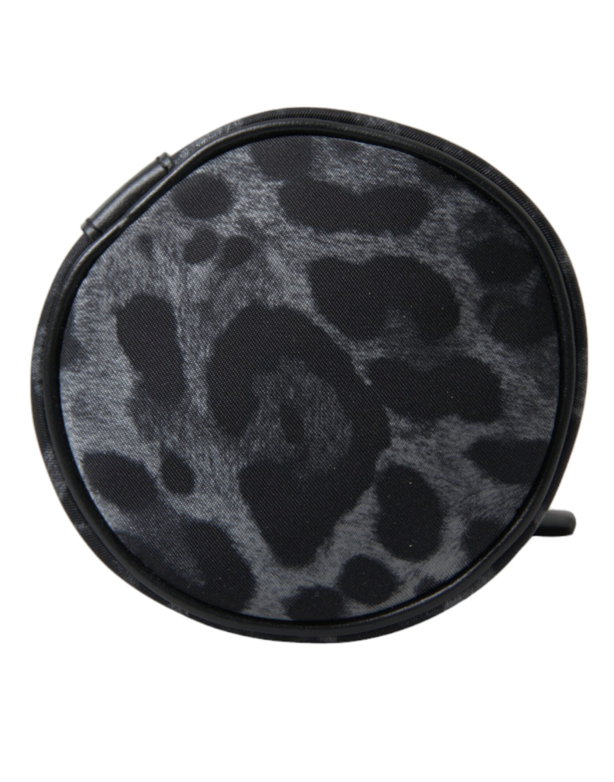 Dolce & Gabbana Svart Leopard Rund Smal Tote Flaskhållarväska