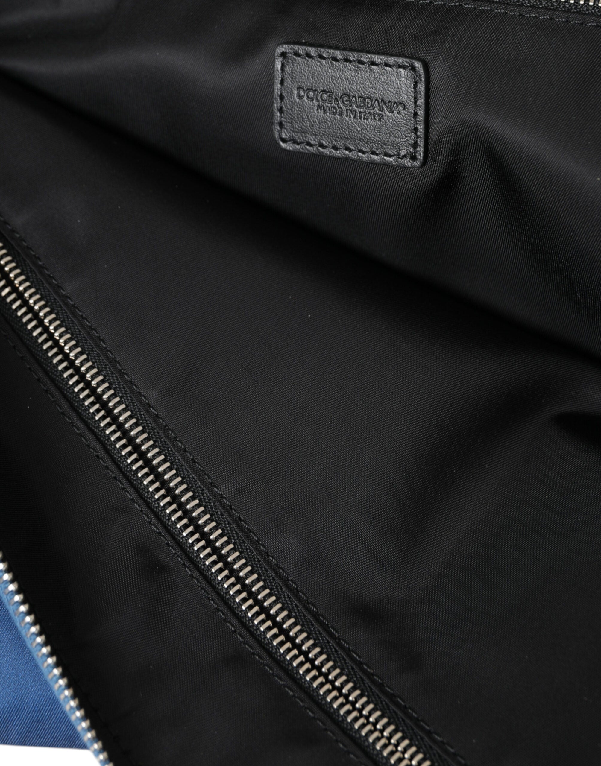 Dolce & Gabbana Blå DG Milano Mönstrad Nylon Pouch Kuvertväska Herr