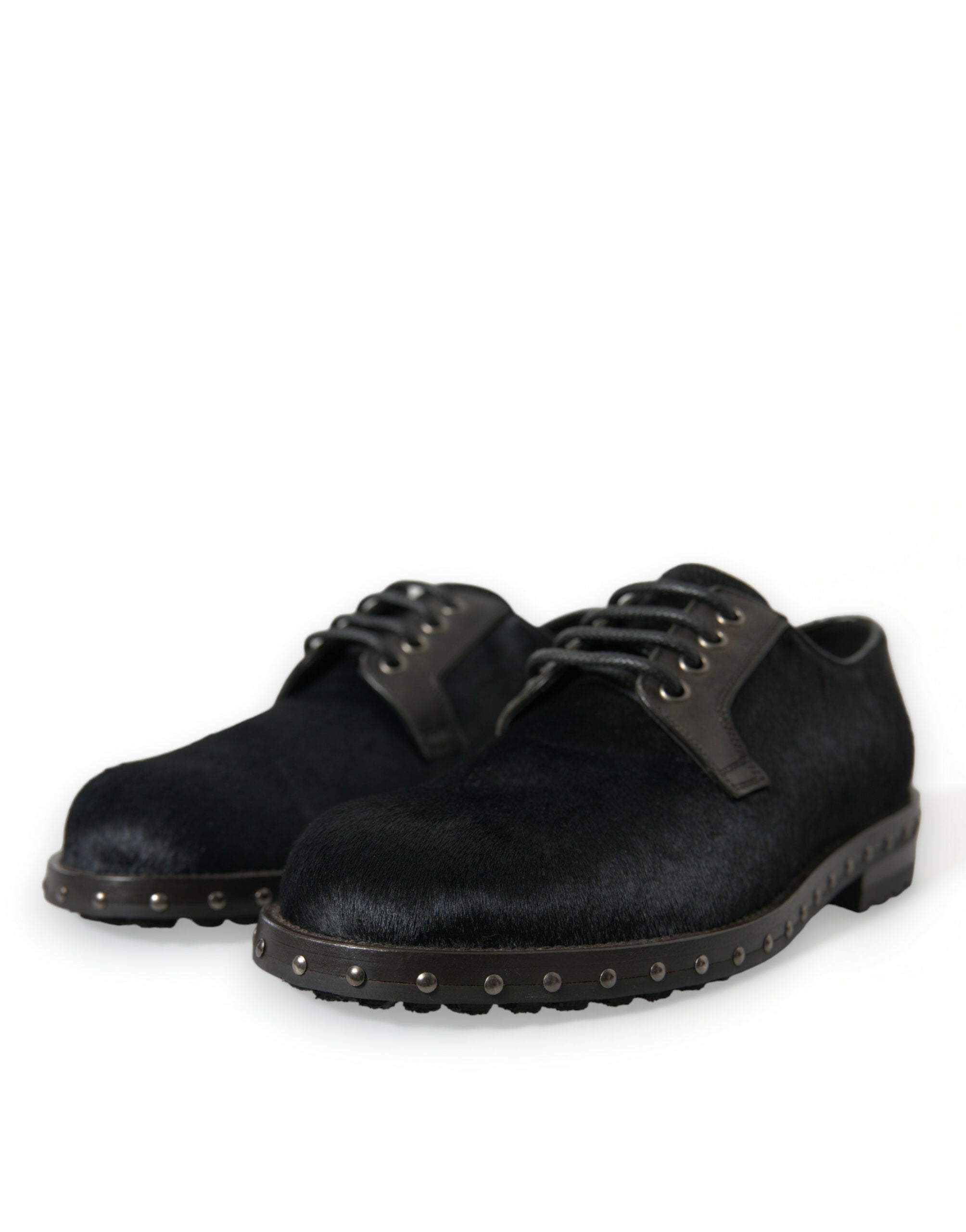 Dolce & Gabbana Svarta Stallpäls Derby SAN PIETRO Finskor