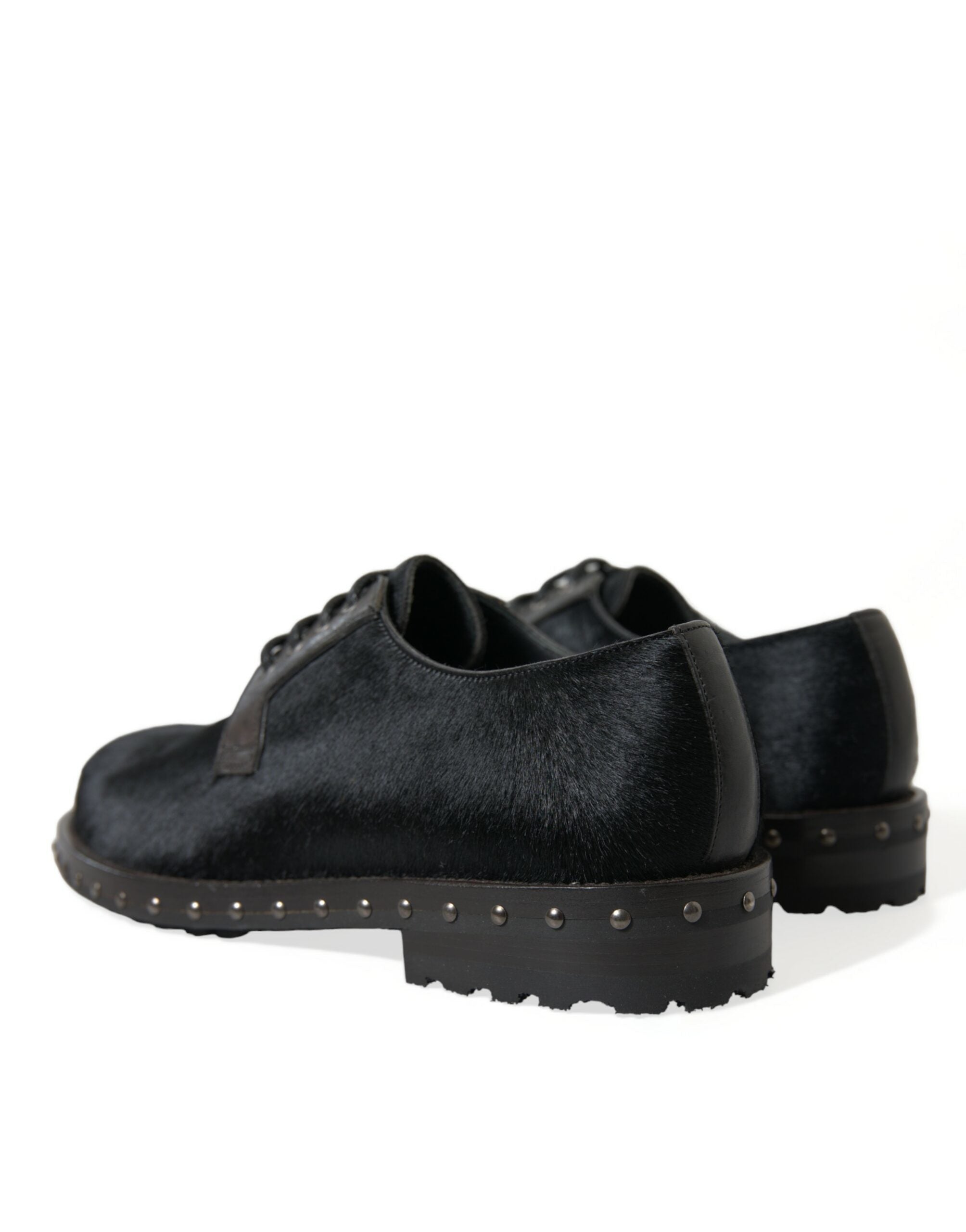 Dolce & Gabbana Svarta Stallpäls Derby SAN PIETRO Finskor