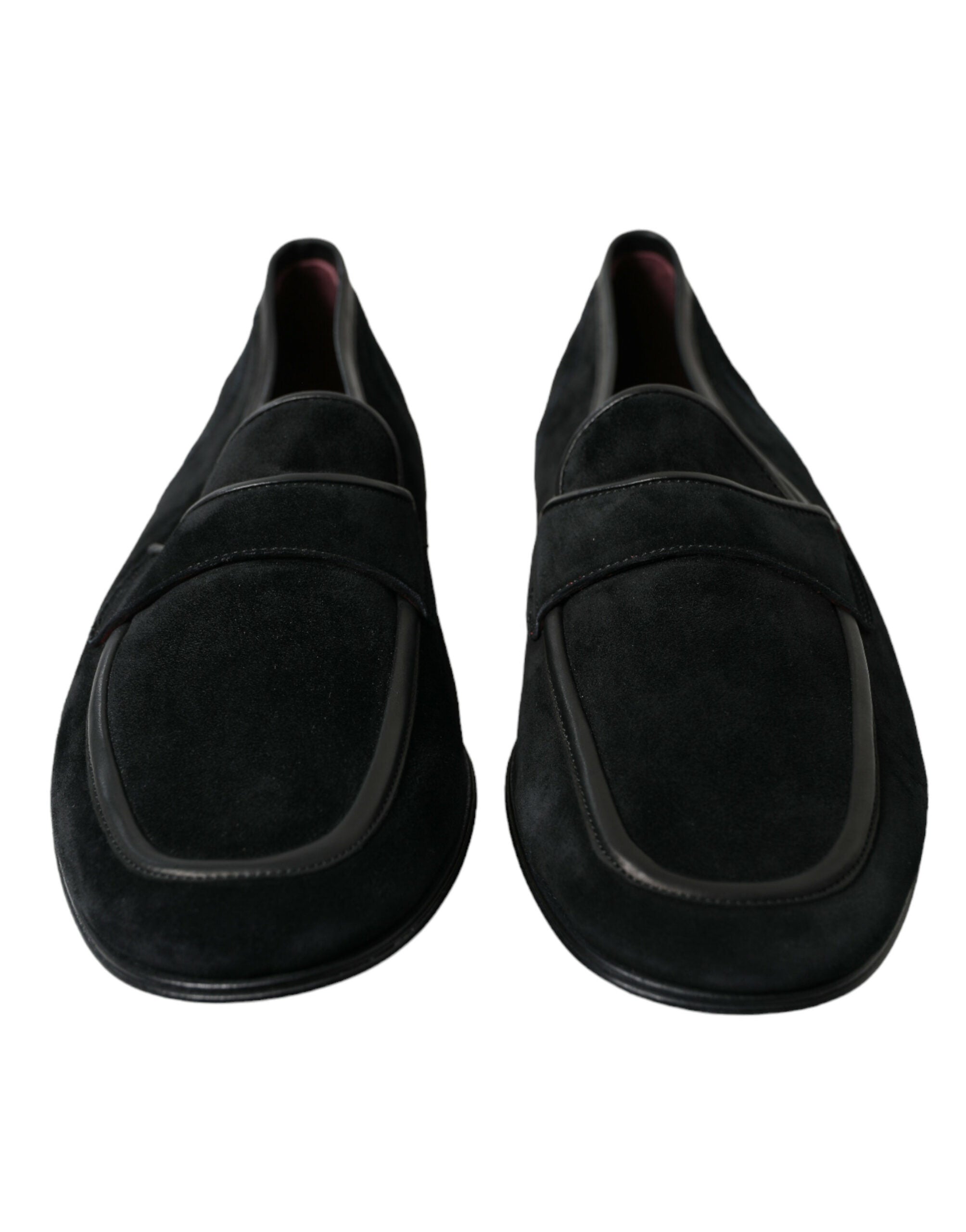 Dolce & Gabbana Svarta Sammets Slip On Loafers Finskor