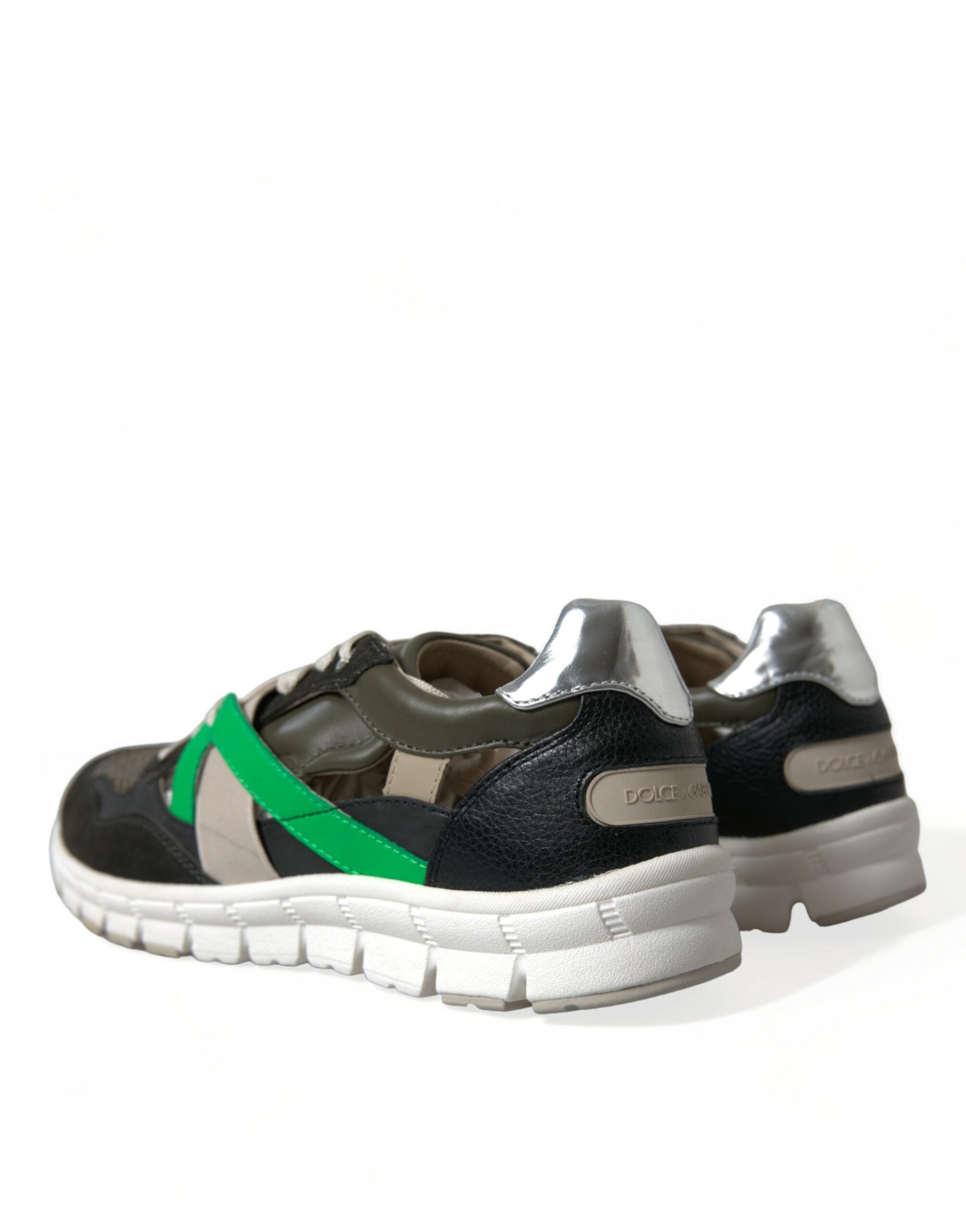 Dolce & Gabbana Låga Sneakers i Läder och Mocka i Flerfärg