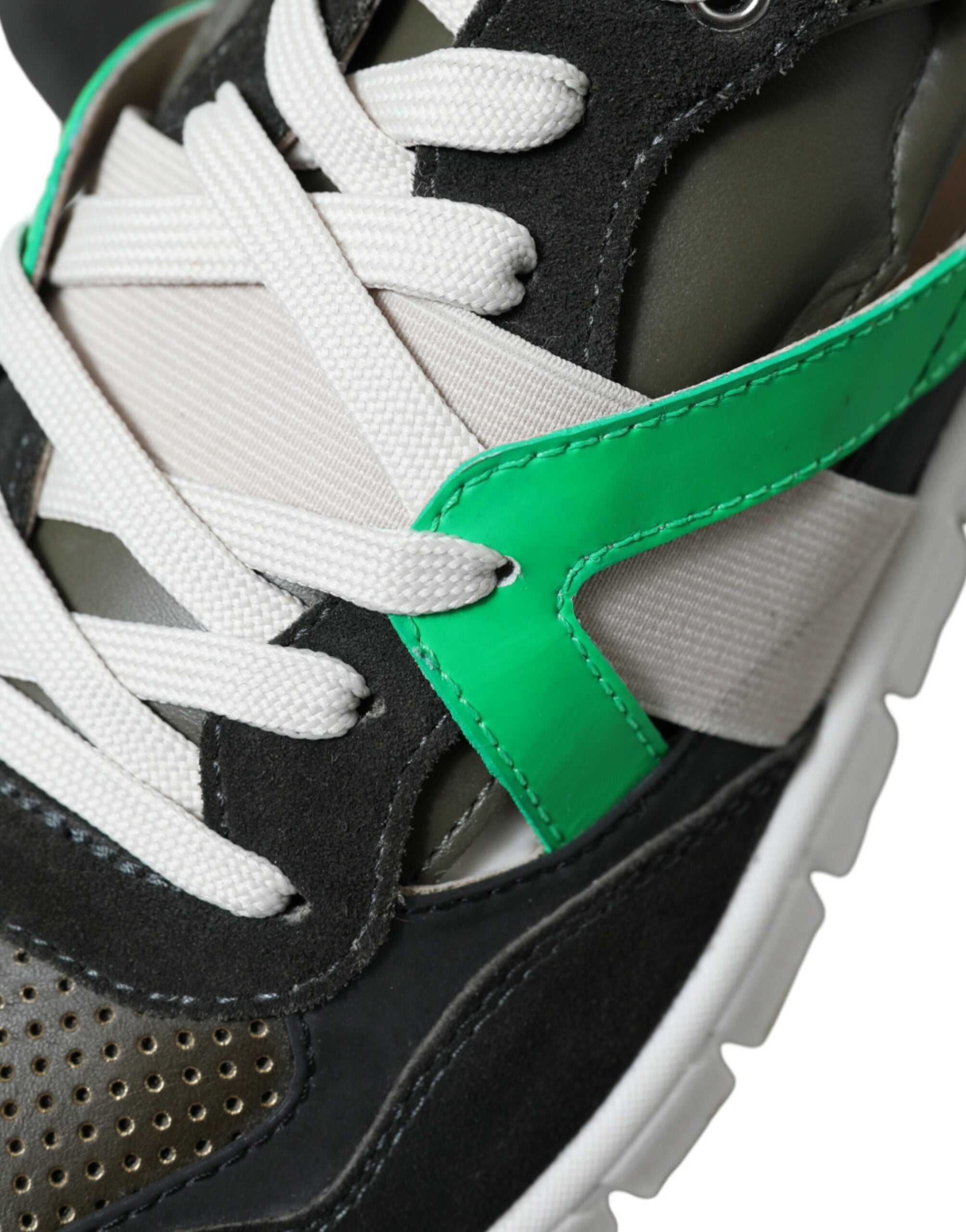 Dolce & Gabbana Låga Sneakers i Läder och Mocka i Flerfärg