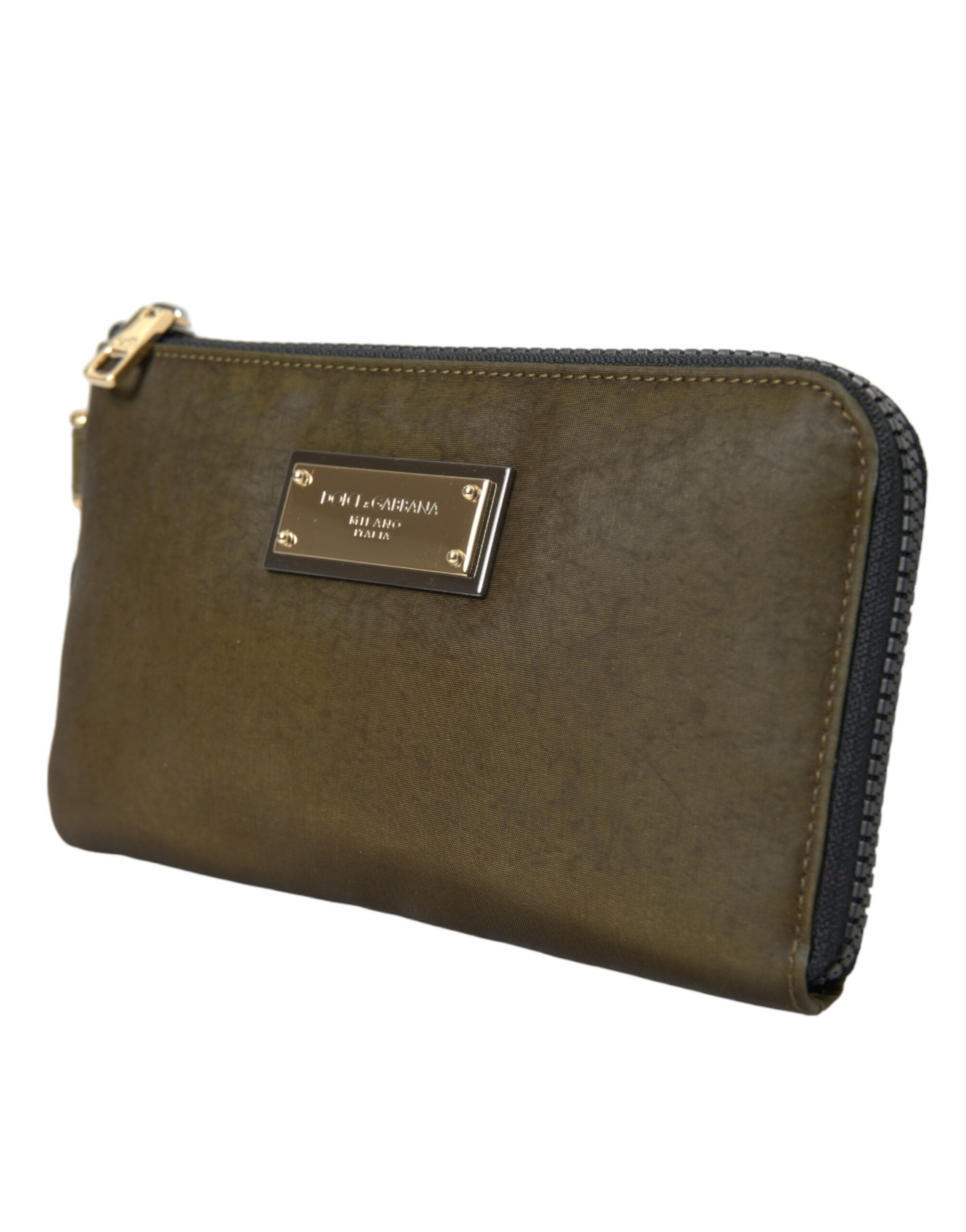 Dolce & Gabbana Mörkgrön Nylon Logo Multifunktionell Kit 2-delars Set Väskor