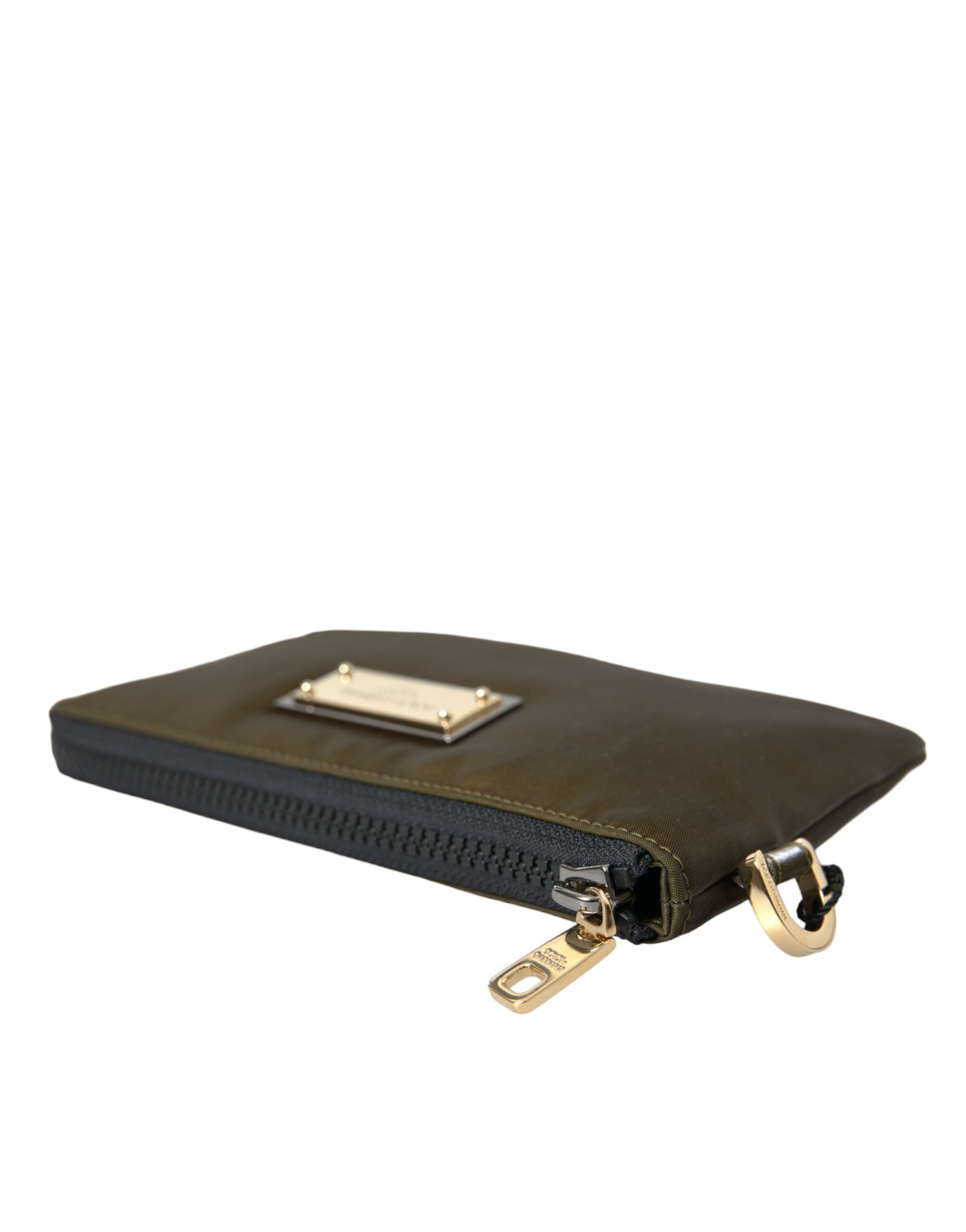 Dolce & Gabbana Mörkgrön Nylon Logo Multifunktionell Kit 2-delars Set Väskor