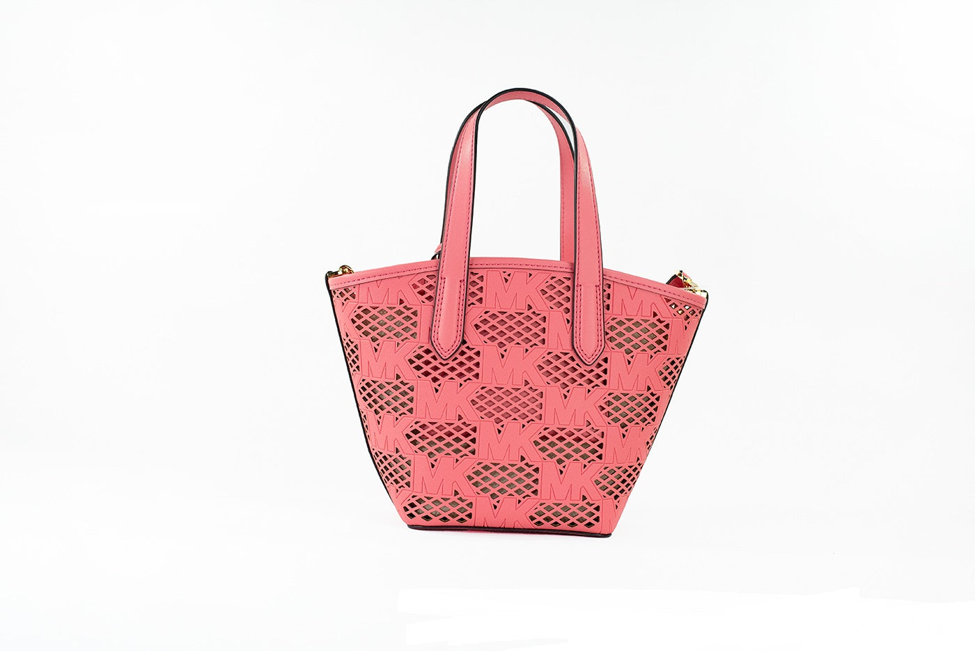Michael Kors Kimber Liten Tea Rose Läder 2-i-1 Dragkedja Messengerväska