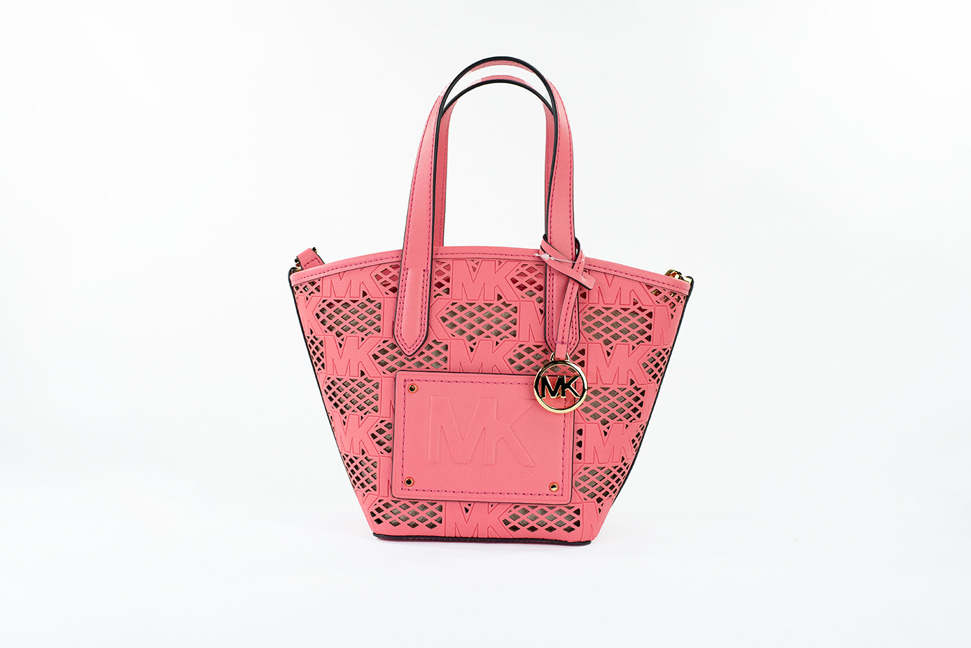 Michael Kors Kimber Liten Tea Rose Läder 2-i-1 Dragkedja Messengerväska