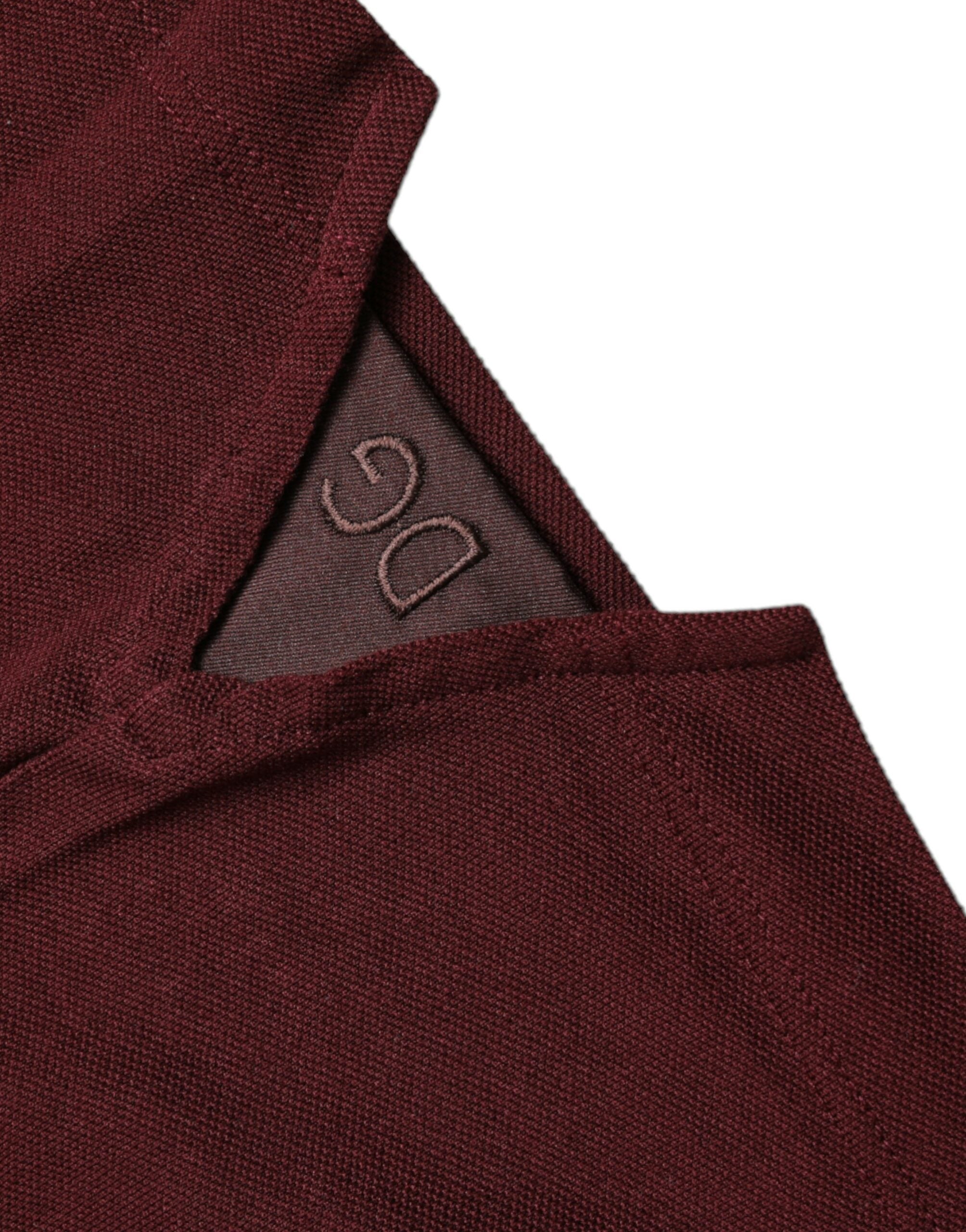 Dolce & Gabbana Rödbrun Krage Kortärmad Pikétröja