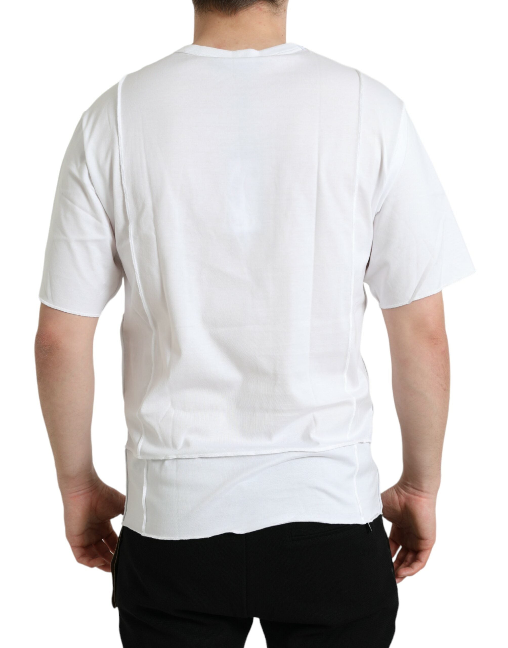 Dolce & Gabbana Vit Logotyp Rundringad Kortärmad T-shirt