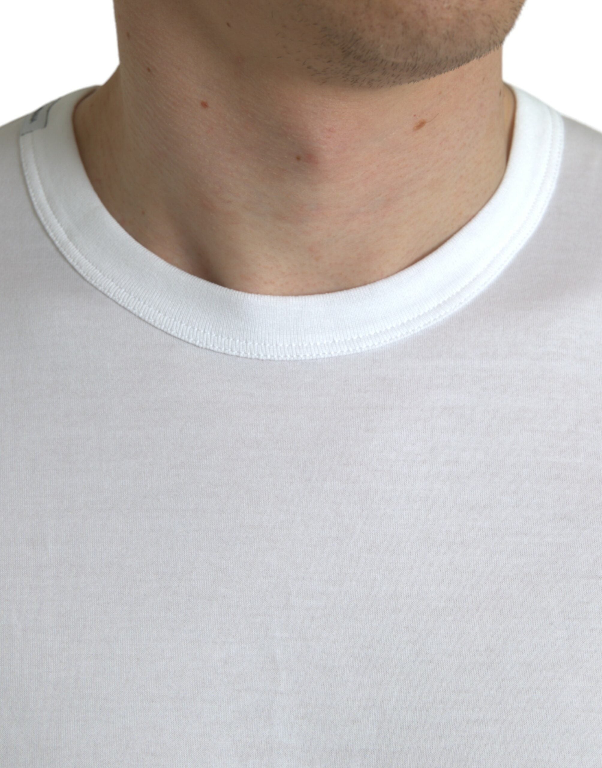 Dolce & Gabbana Vit Logotyp Rundringad Kortärmad T-shirt