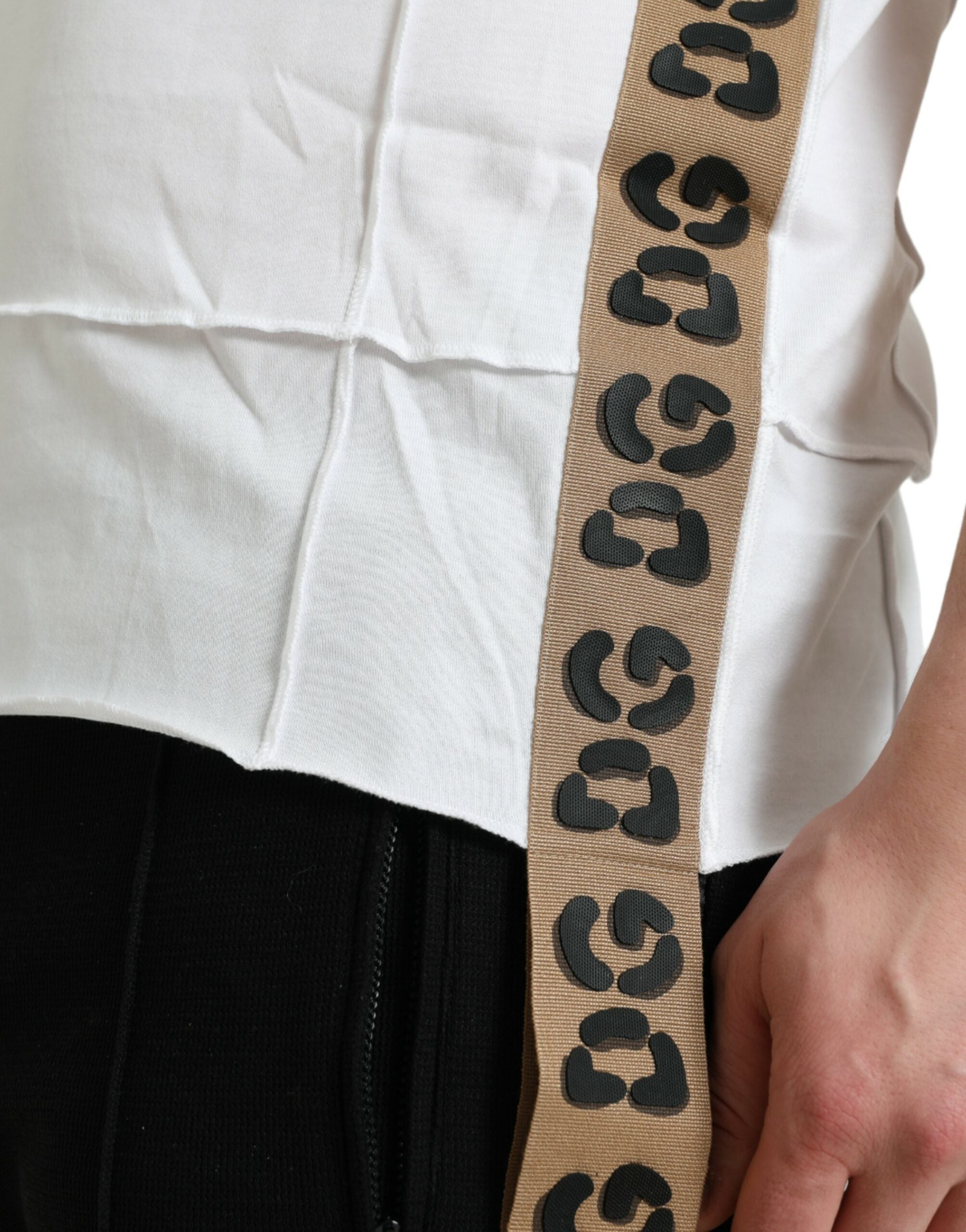 Dolce & Gabbana Vit Logotyp Rundringad Kortärmad T-shirt