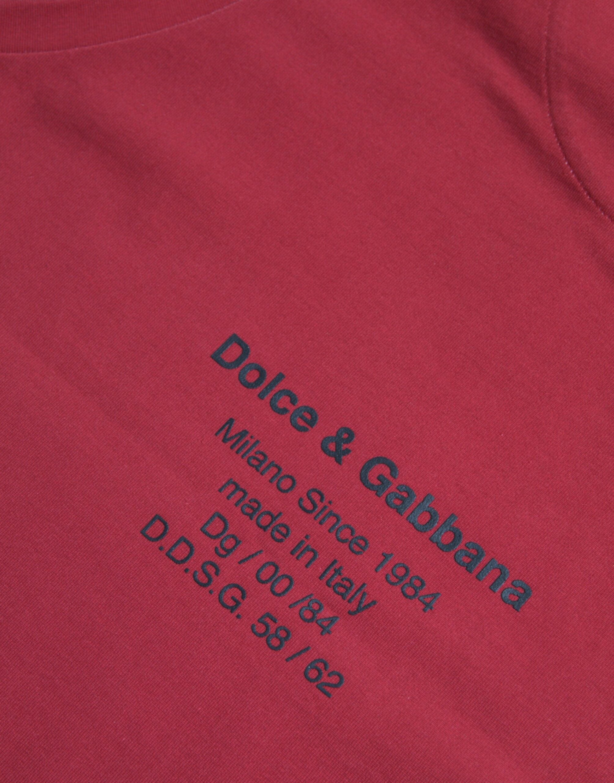 Dolce & Gabbana Röd Leopardmönstrad Ärmlös Linne T-shirt