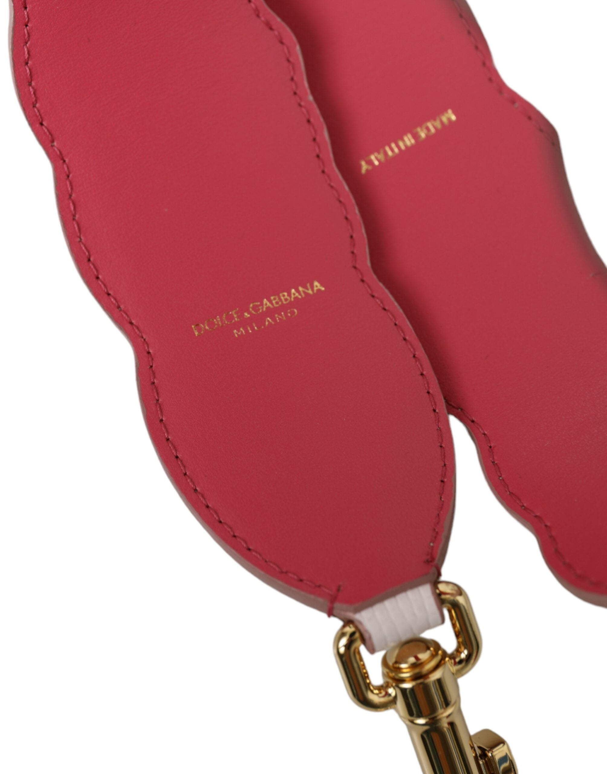 Dolce & Gabbana Vit Blommig Läder Axelrem