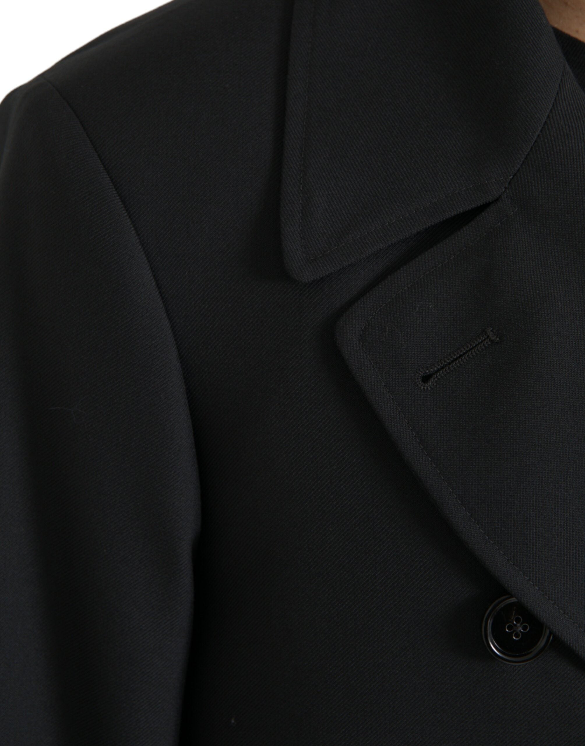 Dolce & Gabbana svart dubbelknäppt trenchcoatjacka