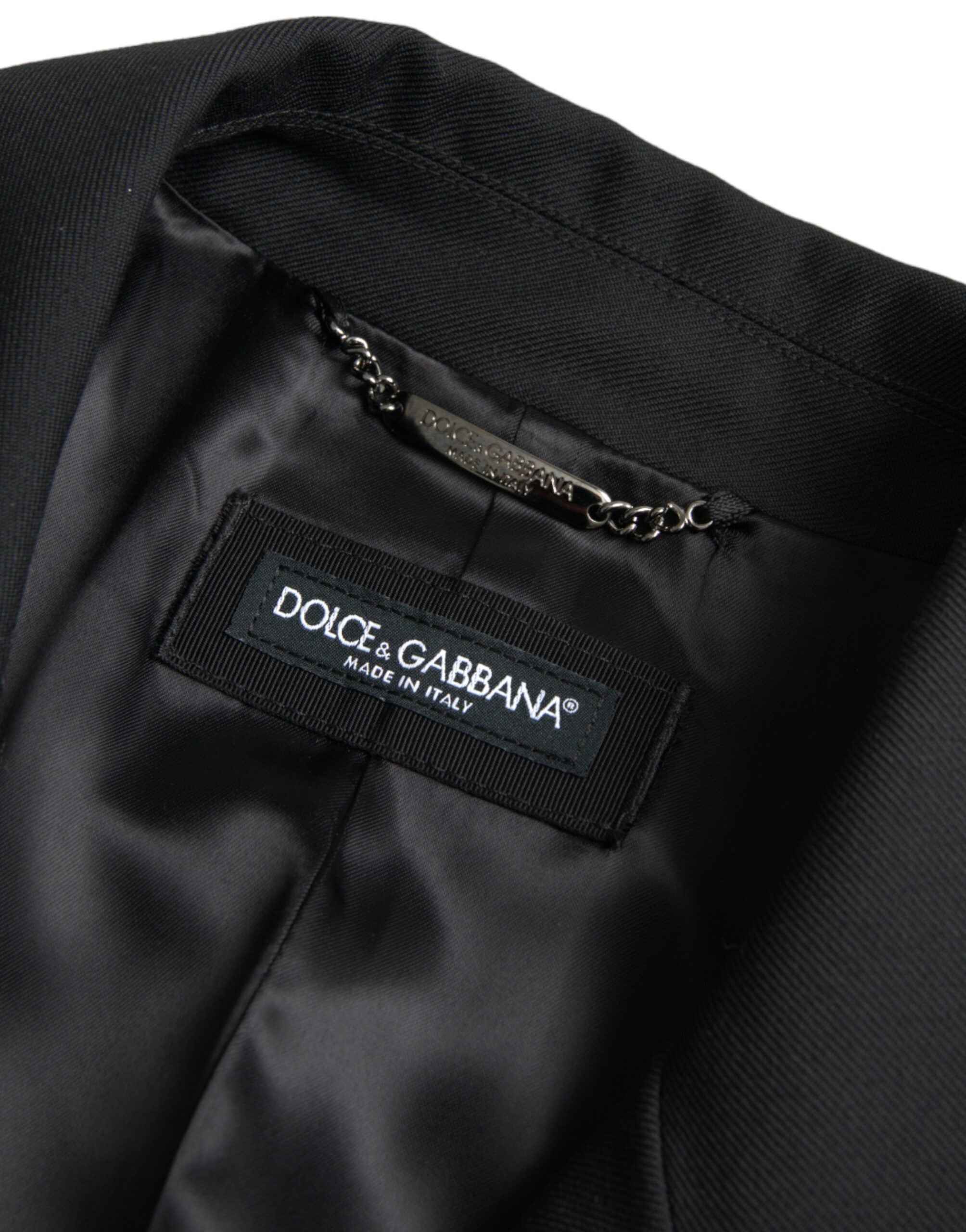 Dolce & Gabbana svart dubbelknäppt trenchcoatjacka