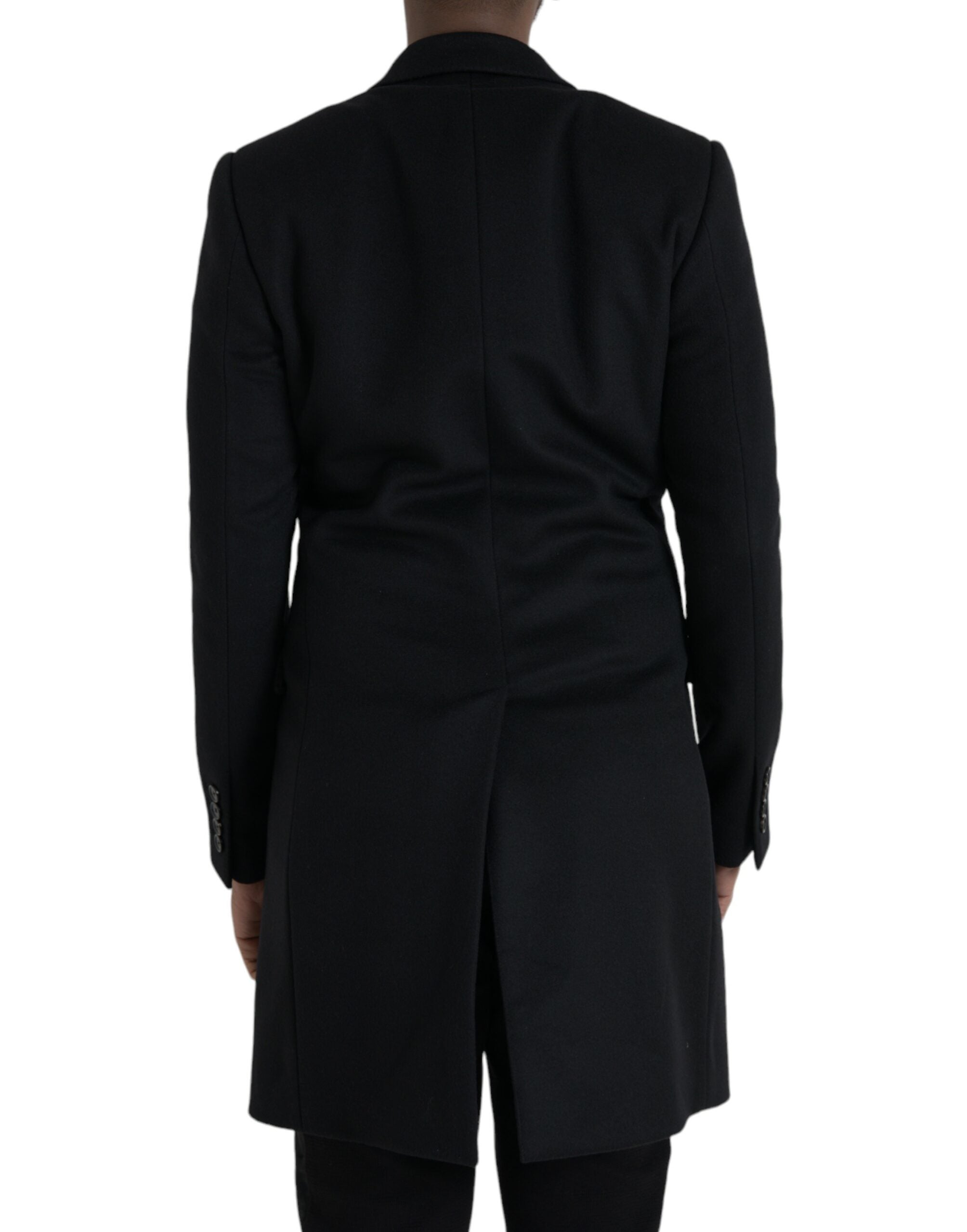 Dolce & Gabbana svart enkelknäppt trenchcoatjacka