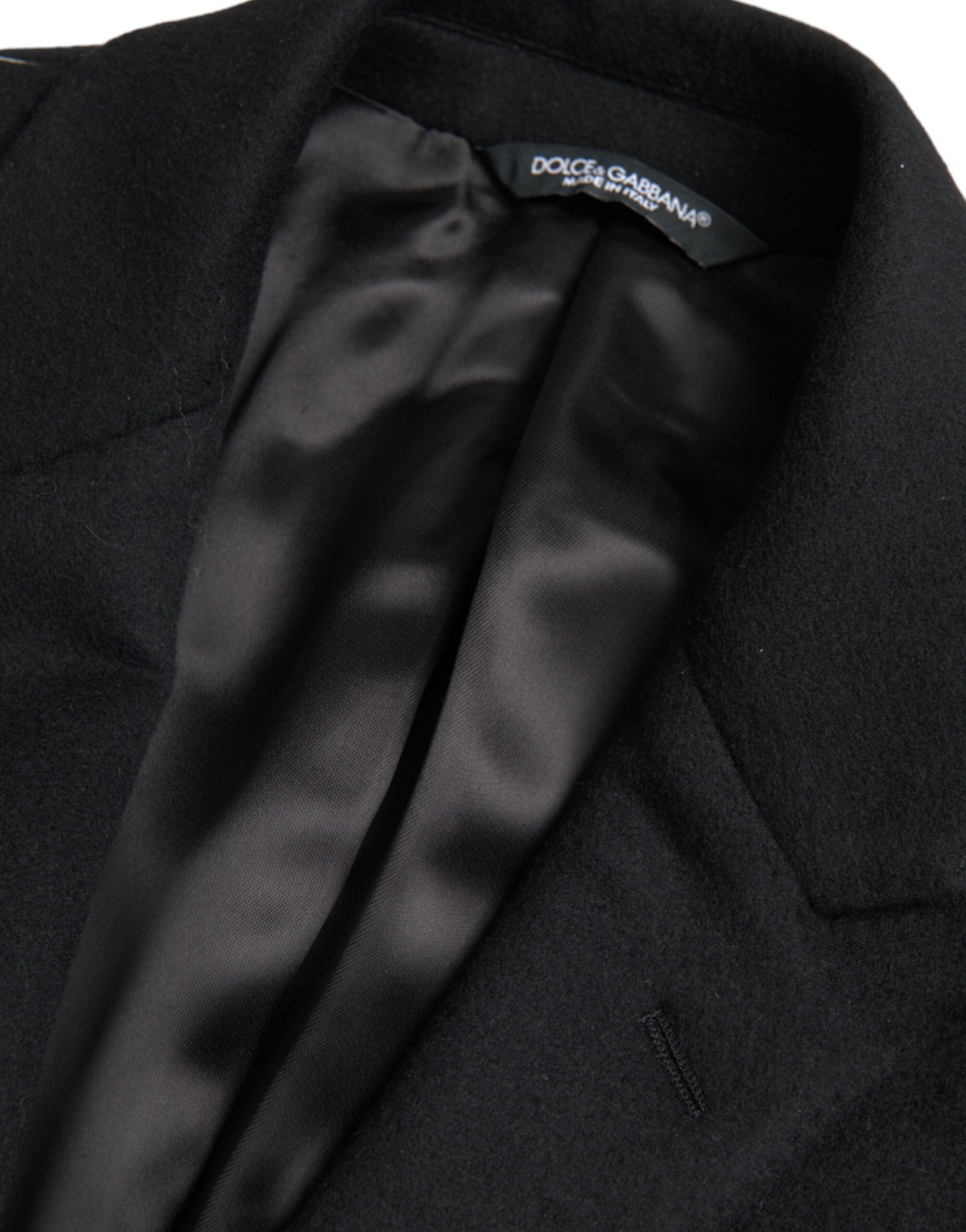 Dolce & Gabbana svart enkelknäppt trenchcoatjacka